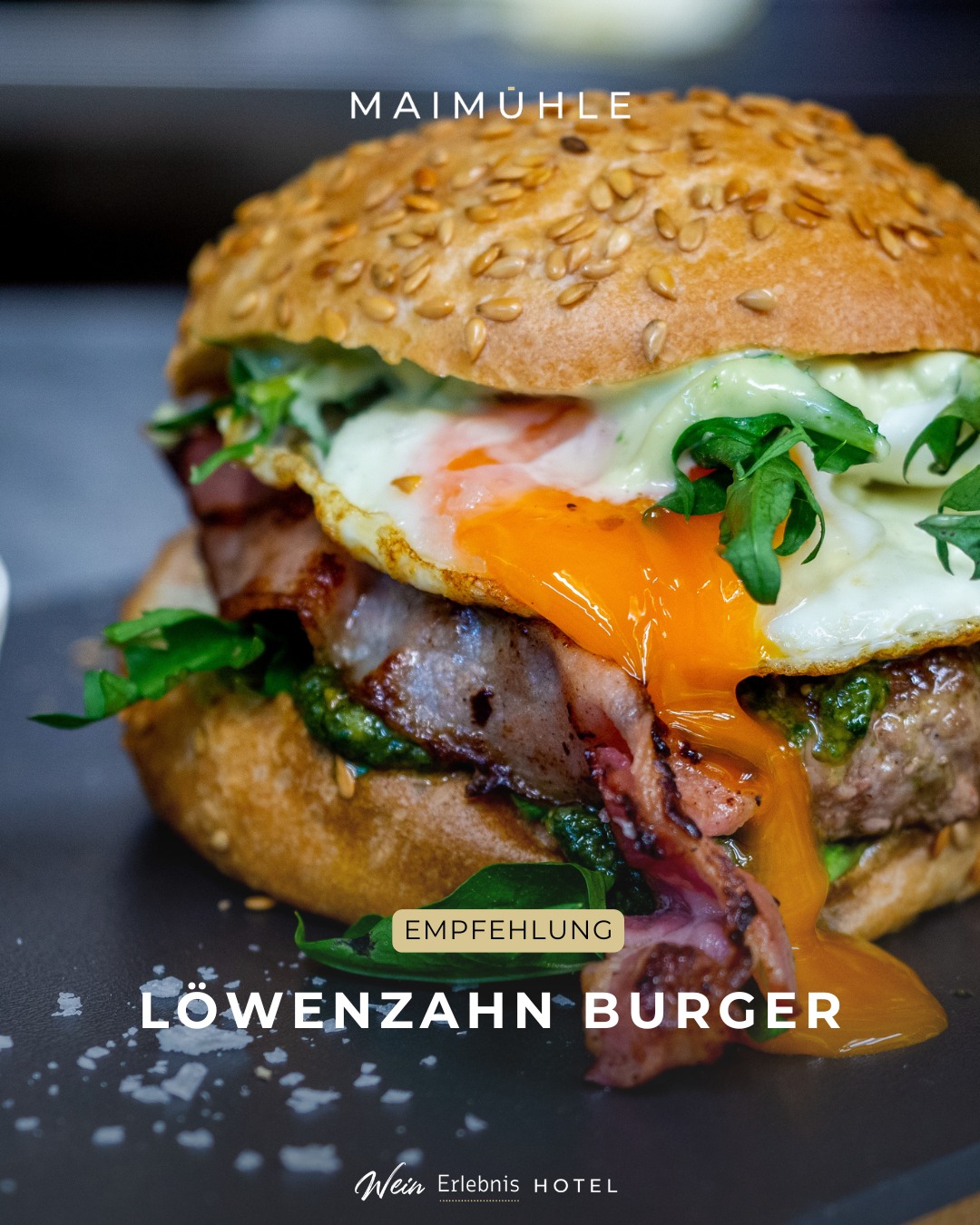 Frischer Löwenzahn trifft auf herzhaften Geschmack – genau das Richtige für alle, die Lust auf etwas Besonderes haben.
👉 Nur für kurze Zeit bei uns in der Maimühle!