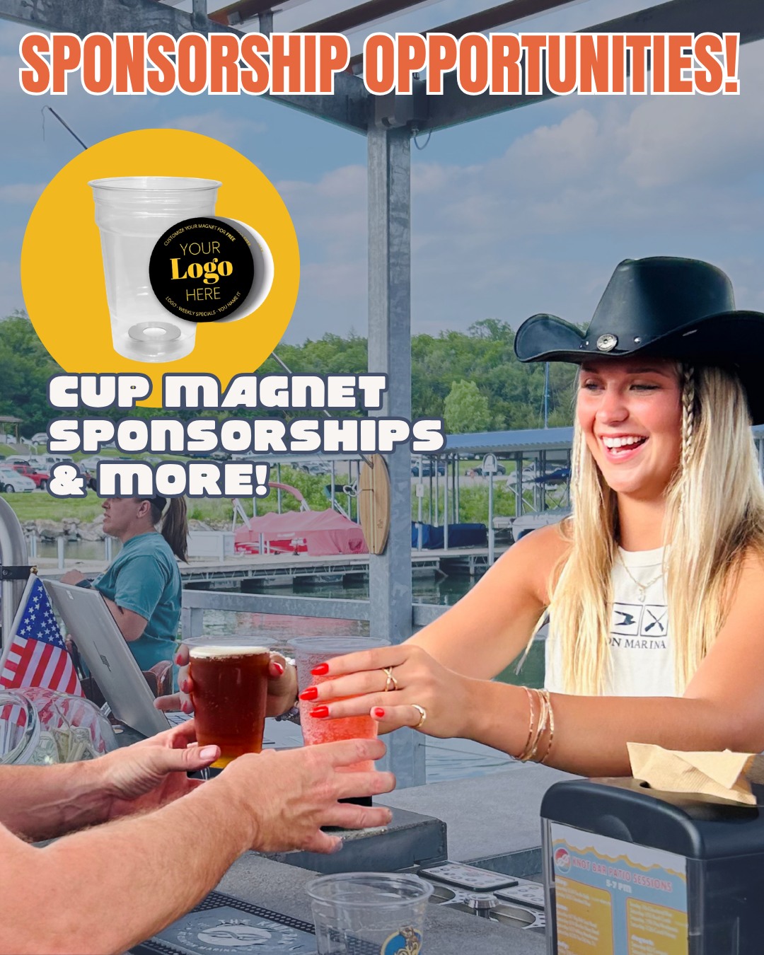 Looking to get your business in front of thousands of lake-goers this summer?🍻
We’re opening up sponsorship opportunities at Clinton Marina, from cup magnets to event partnerships. If you’ve got a small business and want to be part of the best weekends on the lake, we’d love to team up.
Shoot us an email at mike@clintonmarina.com to learn more and lock in your spot for the season!