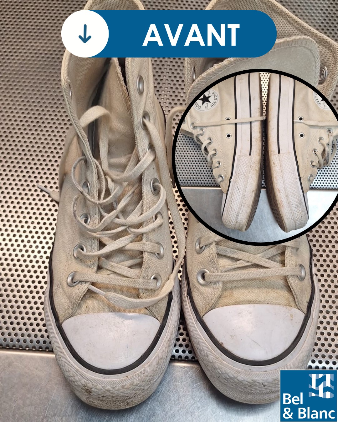 Elles avaient bien vécu… 😅👟
Taches, traces d’usure, semelles marquées… et pourtant 👇
✨ Nettoyage en profondeur
✨ Rafraîchissement des matières
✨ Détails retrouvés
💡 Avant de les remplacer, pensez à les faire nettoyer 😉
#AvantAprès #NettoyageChaussures #Pressing #BelEtBlanc #SneakersCare