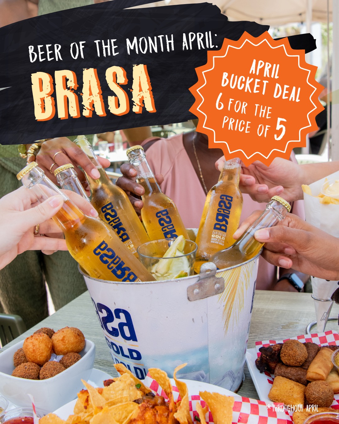 |– Brasa in April –|
Un brasa pa tur!
Kom langs en geniet deze maand van een ijskoude Brasa bij ons, perfect voor een gezellige borrel, lunch of avond uit. Perfect te combineren met goed gezelschap, lekkere gerechten en die relaxte eilandmomenten die je het liefst voor altijd vasthoudt. Proost! 🍻
#pleincafewilhelmina #Curacao #Brasa #HappyHourCuraçao #beerlovers #gezelligsteterrasvanpunda
Plein Café Wilhelmina ligt aan het Wilhelminaplein in Curaçao en heeft het gezelligste schaduwrijke terras van Punda. We hebben meer dan 50 ijskoude (speciaal) biertjes, de lekkerste daghappen en we zenden alle belangrijke sportwedstrijden uit op groot scherm. Iedere donderdag tm. zaterdag hebben we Happy Hour van 17.00-18.00