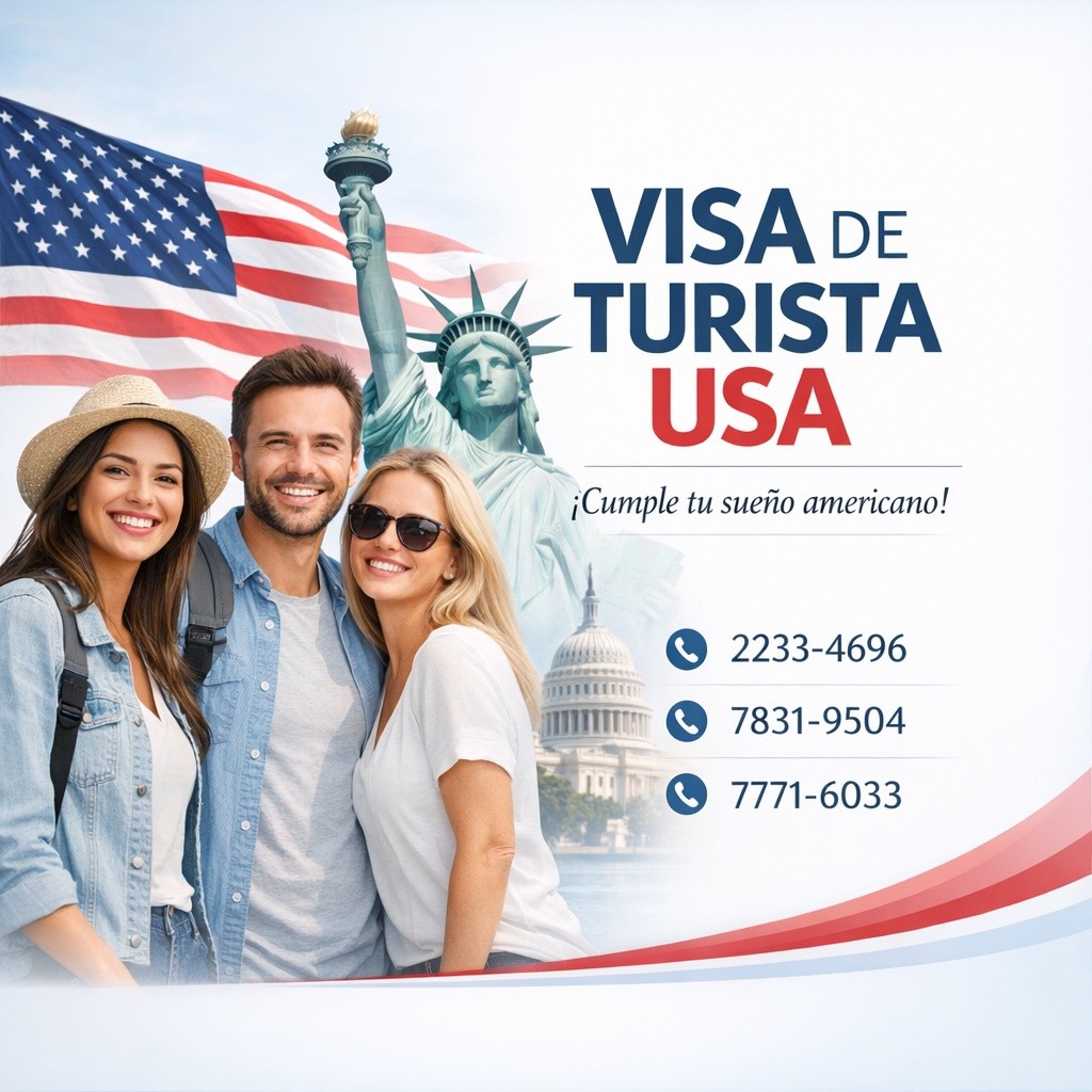🇺🇸 ¿Querés viajar a Estados Unidos? 🌎
¡En Legal Visa Asesoría Migratoria te ayudamos a hacerlo realidad! ✈️
Con nuestra asesoría profesional, tu trámite de visa americana será rápido, claro y sin errores.
Viajar por turismo, visitar a tu familia o cumplir tus metas está más cerca de lo que pensás. 💫
📋 Formularios llenados correctamente
📑 Revisión completa de documentos
🎙️ Preparación para tu entrevista
💬 ¡Escribinos hoy y comenzá tu proceso con confianza!
📲 2233-4696
📲 WhatsApp: 7831-9504 / 7771-6033
📍 Legal Visa Asesoría Migratoria
🔐 Profesionalismo que te abre las puertas a Estados Unidos 🇺🇸