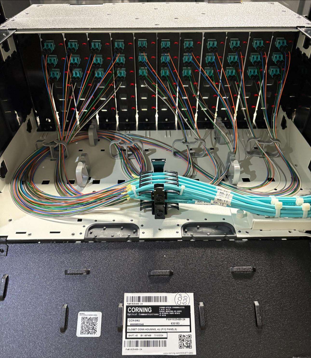 I was sorting some of my fiber pics and ran across this one. I can’t name the location due to security reasons. But this little project was a lot of fun. This fiber enclosure brings 11 different network cabinets back to the main server room. So I had to terminate this end and the other cabinets as well. Pretty crazy project.