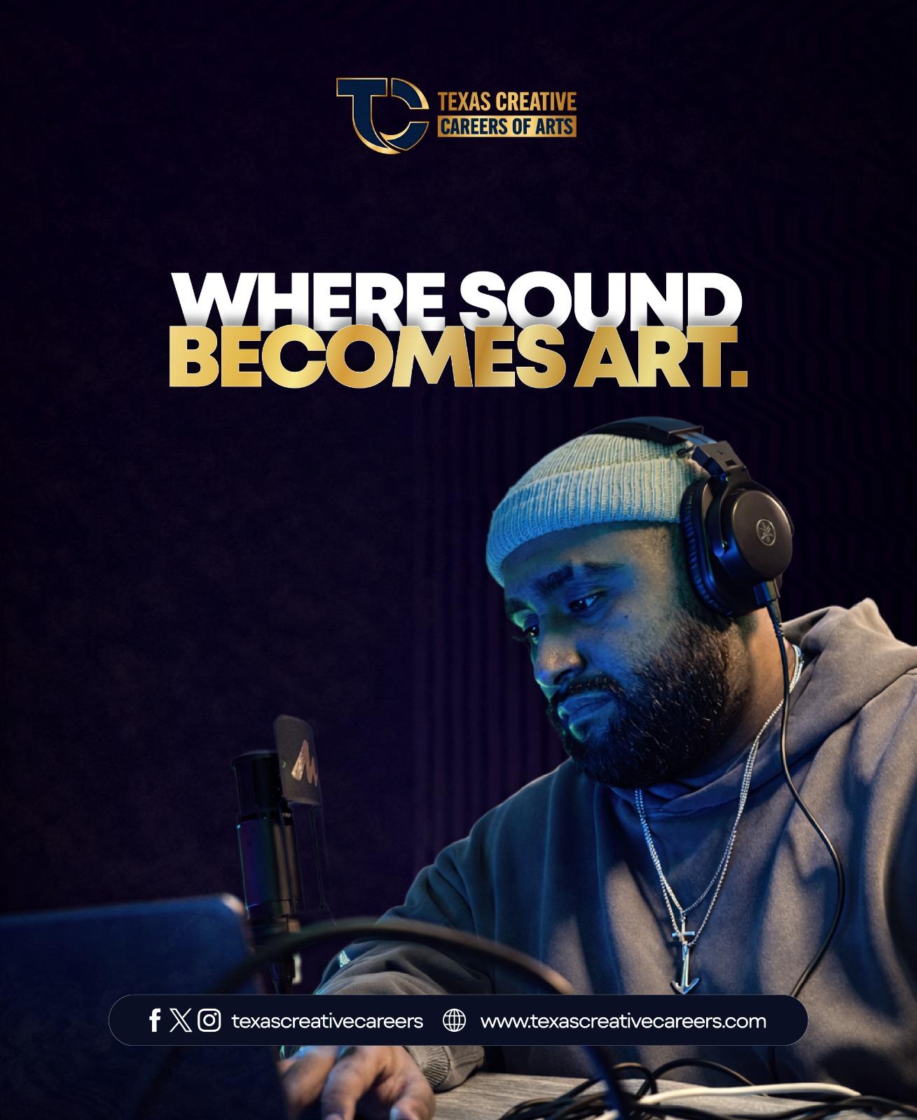 Your future isn't silent—it’s waiting to be created. 🎧✨
At Texas Creative Careers of Arts, we don’t just teach you how to use the gear; we show you how to turn your passion for sound into a professional career. From podcasts to studio production, your story starts behind the mic.
🔗 Link in bio to book a tour and see the studio for yourself.
#TexasCreativeCareers #AudioArts #SoundDesign #ElPasoCreatives #MusicProduction #CareerGoals