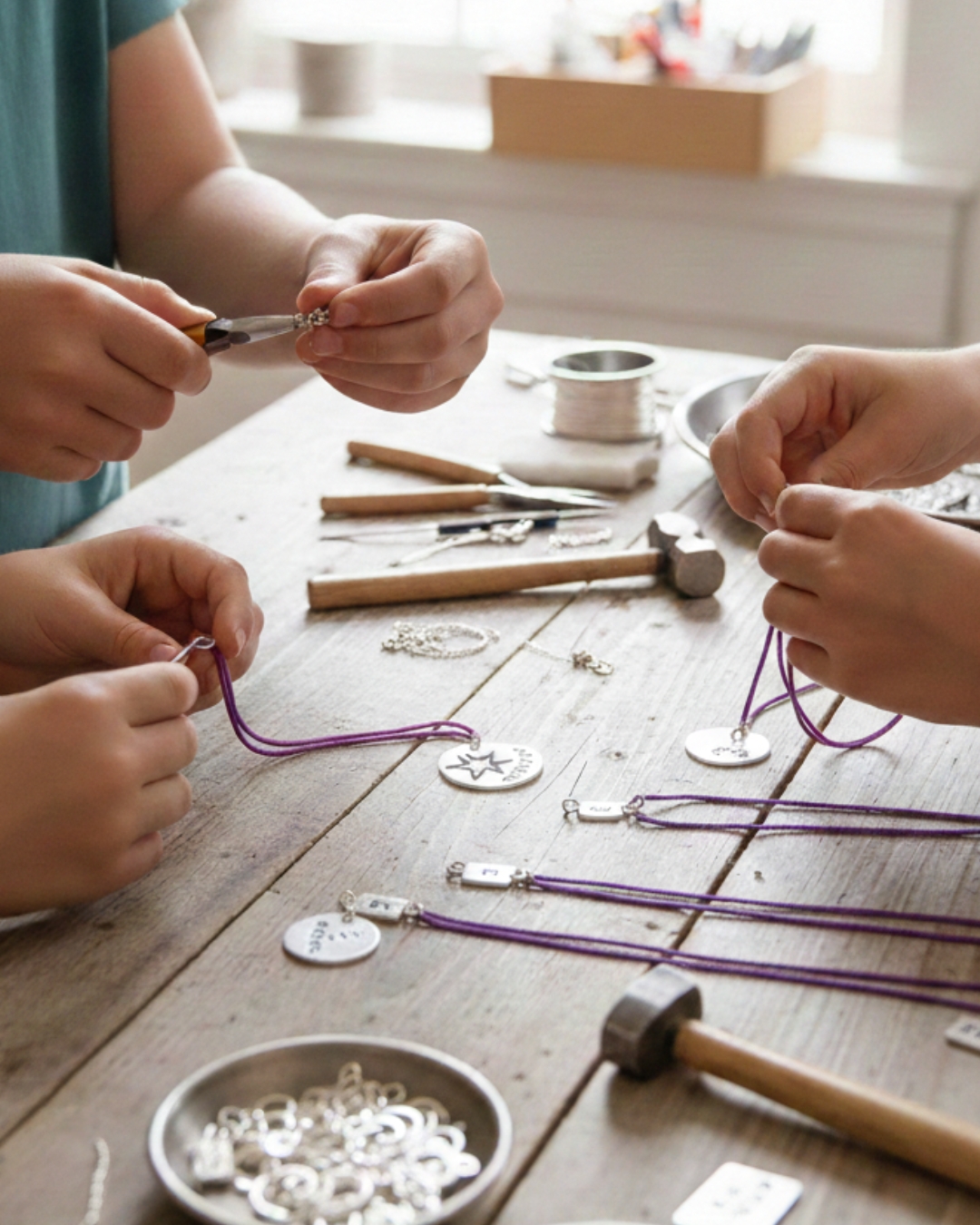Join us for our Children's Jewellery workshop 🔨
Your children can experience a hands-on jewellery experience where they can stamp their own story into metal.
We still have some sessions left, so claim them soon before they're gone!
🗓️ 9 April
🏷️ £16.25pp
👥 Members only*
Search 'Easter' on PartnerChoice, or head to our website ✨