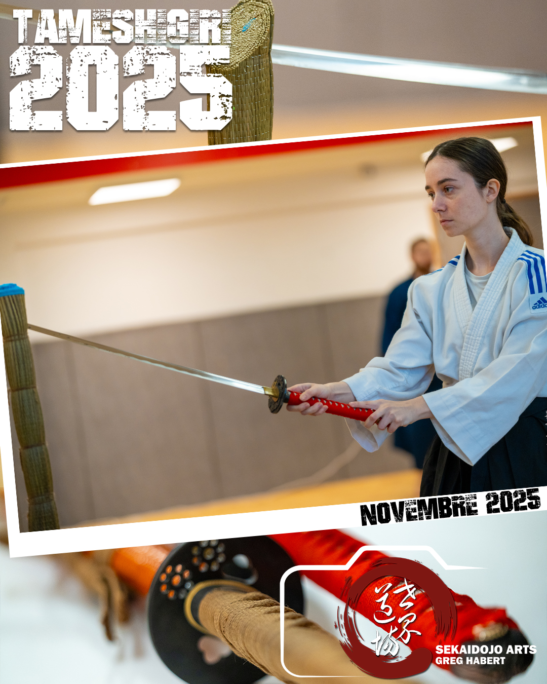 Tameshigiri 2025 - Photo semaine 19
Stage de coupe à la MJC Palaiseau.
Animé par Greg Habert.
Photo Sekaidojo arts par Carole Nicco et Greg Habert
#Aikido #Shizengeiko #StageAikido #FFAB #ArtsMartiaux #Nature #Partage #aikido #aïkido #aikidoforall #aikidoka #iaido #kenjutsu #budo #aikidotechnique #aikidoforall #sekaidojo #aikido_aikikai #aikidoaikikai #aikido_techiniques #womenaikido #aikikai #aikidoaikikai #thebudolife #shizengeiko #Shizengeikoharu #合気道 #spring #franceaikido