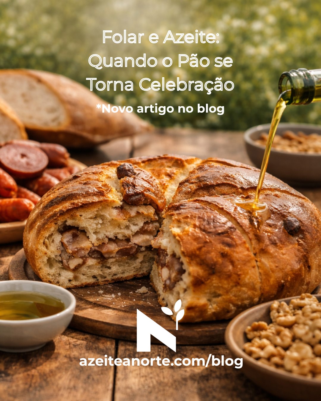 Há pães que são apenas alimento. E depois há pães que são história, identidade, celebração. O folar transmontano é desses — não se come simplesmente, vive-se. 🍞
E quando se abre um folar ainda quente, o primeiro aroma que se sente, antes mesmo do fumeiro e das especiarias, é o do azeite. Porque em Trás-os-Montes, o melhor pão sempre levou o melhor azeite.
O Folar de Valpaços IGP é o ÚNICO folar de Portugal com certificação de Indicação Geográfica Protegida. E não é por acaso: a receita obriga ao uso de Azeite de Trás-os-Montes DOP — são as suas características sápidas e aromáticas que dão à massa aquele sabor marcadamente frutado, aquela textura que não é como nenhum outro pão.
O azeite não é ingrediente secundário no folar. É estrutural. É identitário. É o fio que une gerações de mulheres que se juntavam em fornos comunitários para amassar, levedar, rechear. É memória transformada em sabor.
📍 XXV Feira do Folar | 27-29 Março | Valpaços
25 anos a celebrar uma tradição. Uma identidade que se prova.
Vem viver esta tradição. Link na bio para experiências e produtores.
#FolarEAzeite #FolarDeValpaçosIGP #TrásOsMontes #AzeiteANorte #AzeiteDeTrasosMontesdop #FeiraDoFolar #Valpaços #Páscoa2025 #TradicionaisDePortugal #IGP #DOP #PatrimónioGastronómico #GastronomiaPortuguesa #SaboresAutênticos #TerroirTransmontano #ProdutosLocais #VisitPortugal #NorteDePortugal