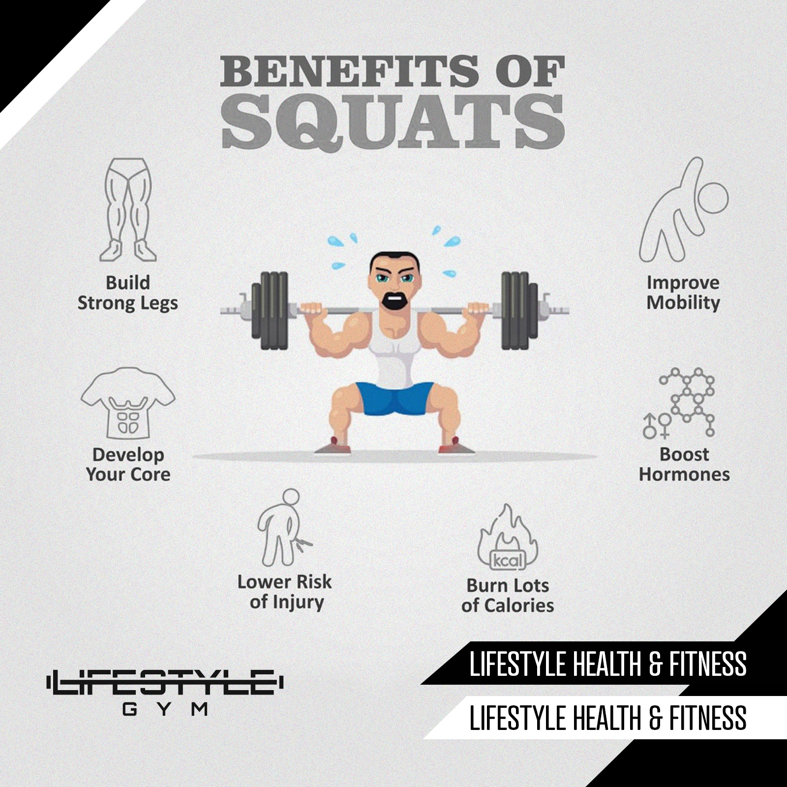 Strong, powerful, and effective 💪
Squats are one of the best full-body exercises you can do. From building strong legs and a solid core to improving mobility and burning calories — the benefits go far beyond just strength.
Make squats a key part of your routine and feel the difference.
#LifestyleGym #SquatBenefits #LegDay #StrengthTraining #FitnessTips #TrainSmart #GymLife #HealthyLiving