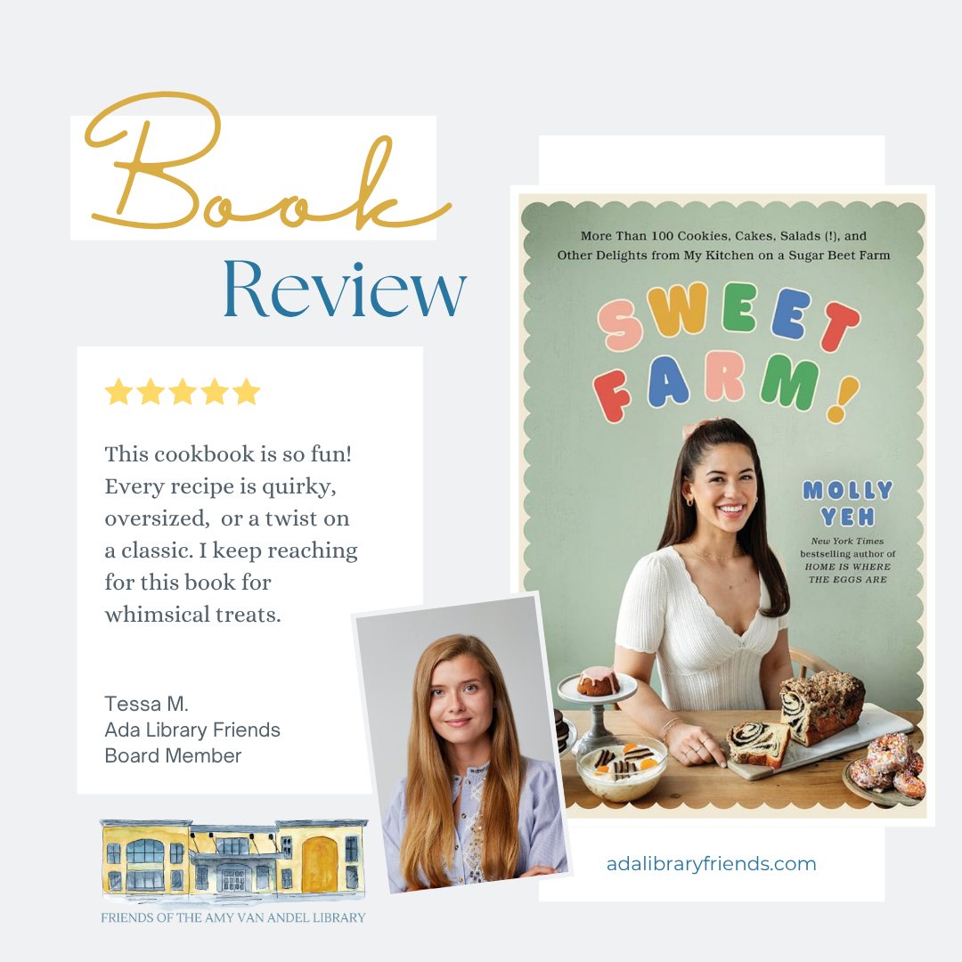 Continuing our @adalibraryfriends Board Member Book Recs series - Meet Tessa! A proud University of Michigan alumna, who firmly believes you can never have too many books, Tessa has collected over 100 cookbooks!
What's your favorite cookbook - recent or classic!? Share in the comments 🍪
Tag a friend who might like this recommendation 📚
#bookrecs #libraryfriends #bookreviews #grbooks #KDL #kdl #friendsofmichiganlibraries
