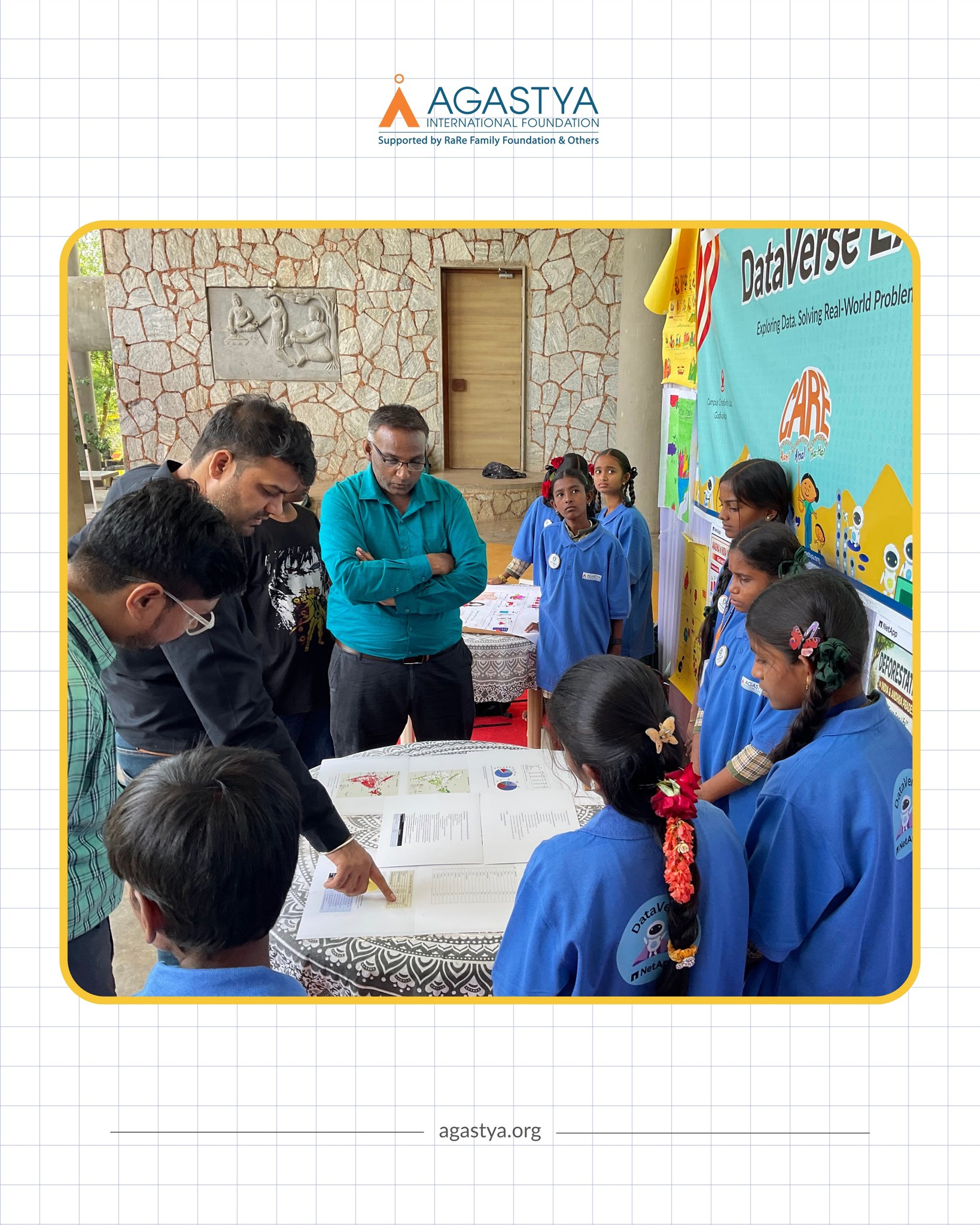 Agastya International Foundation hosted the DataVerse Expo 2026 in Kuppam, Andhra Pradesh, bringing together young minds as part of its Data Explorers program supported by NetApp Inc.
The Expo featured 42 teams presenting projects linked to real-world challenges and the UN Sustainable Development Goals. It became a lively space where children shared ideas, explored data, and learned from one another beyond classroom boundaries.
With over 500 visiting children and participation from industry representatives, the event reflected how children are beginning to look at problems through a data-driven lens asking questions, finding patterns, and thinking of practical solutions.
The Data Explorers program, through its structured engagement, is helping children move from theory to application, shaping a new way of understanding the world through data.