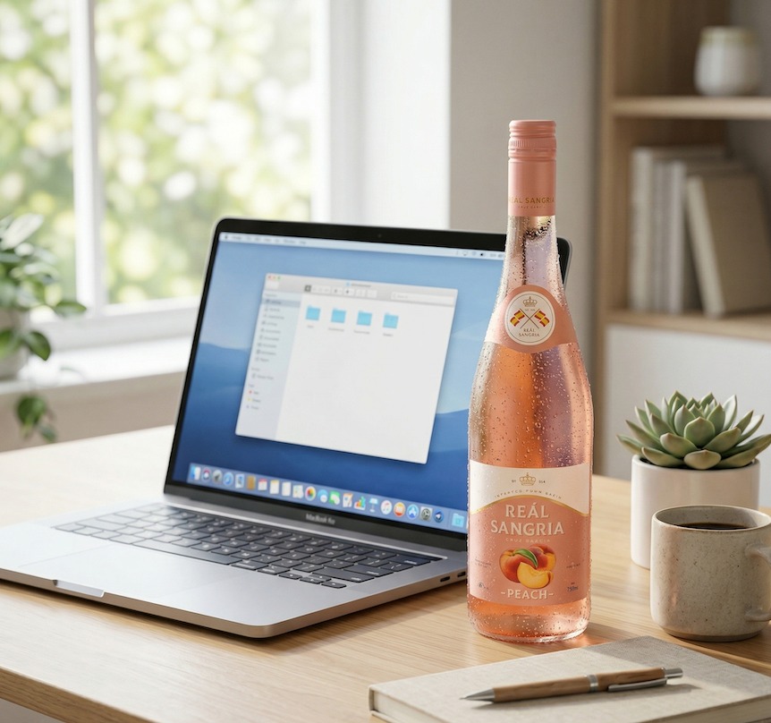 From inbox to unwind. 🍑🍷�Reál Peach—ready when you are.
#ReálSangria #PeachSangria #ReadyToDrink #WorkFromHome #EasyEntertaining #WeeknightWine