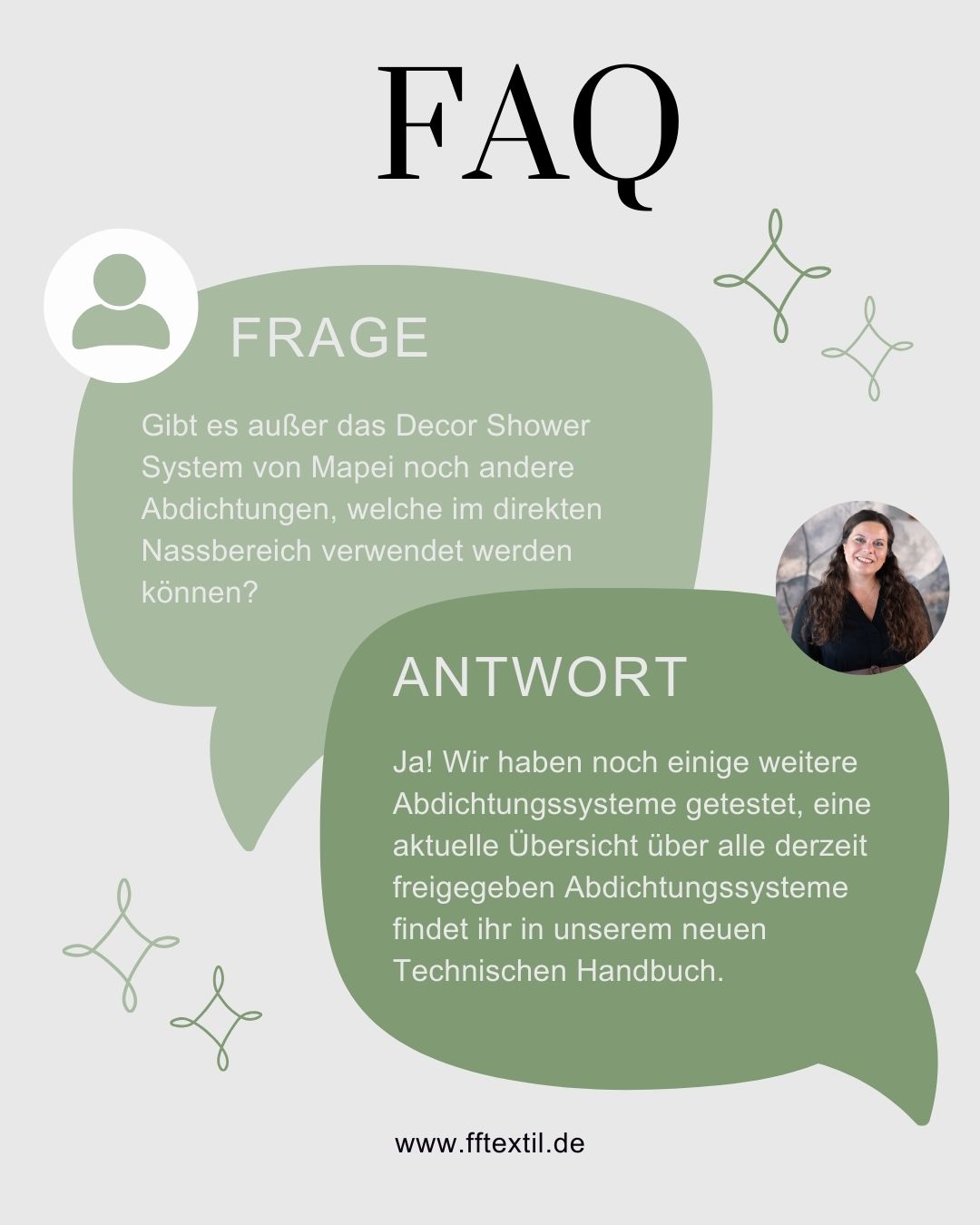Gibt es außer das Decor Shower System von Mapei noch andere Abdichtungen, welche im direkten Nassbereich verwendet werden können? 👀
Ja! ✅ Wir haben noch einige weitere Abdichtungssysteme getestet, eine aktuelle Übersicht über alle derzeit freigegeben Abdichtungssysteme findet ihr in unserem neuen Technischen Handbuch.
#handwerk #fugenlos #malerundlackierer #tapete #fftextil #abdichtung #direkternassbereich #dusche #system