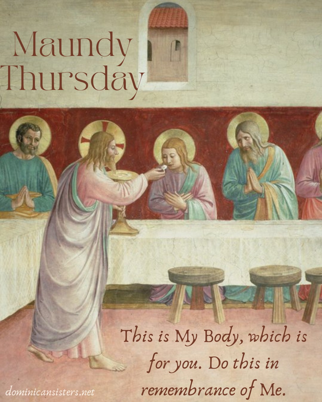 O God, who have called us to participate
in this most sacred Supper,
in which your Only Begotten Son,
when about to hand himself over to death,
entrusted to the Church a sacrifice new for all eternity,
the banquet of his love,
grant, we pray,
that we may draw from so great a mystery,
the fullness of charity and of life.
Through our Lord Jesus Christ, your Son,
who lives and reigns with you in the unity of the Holy Spirit,
God, for ever and ever.
#maundythursday #triduum #holyweek #prayer