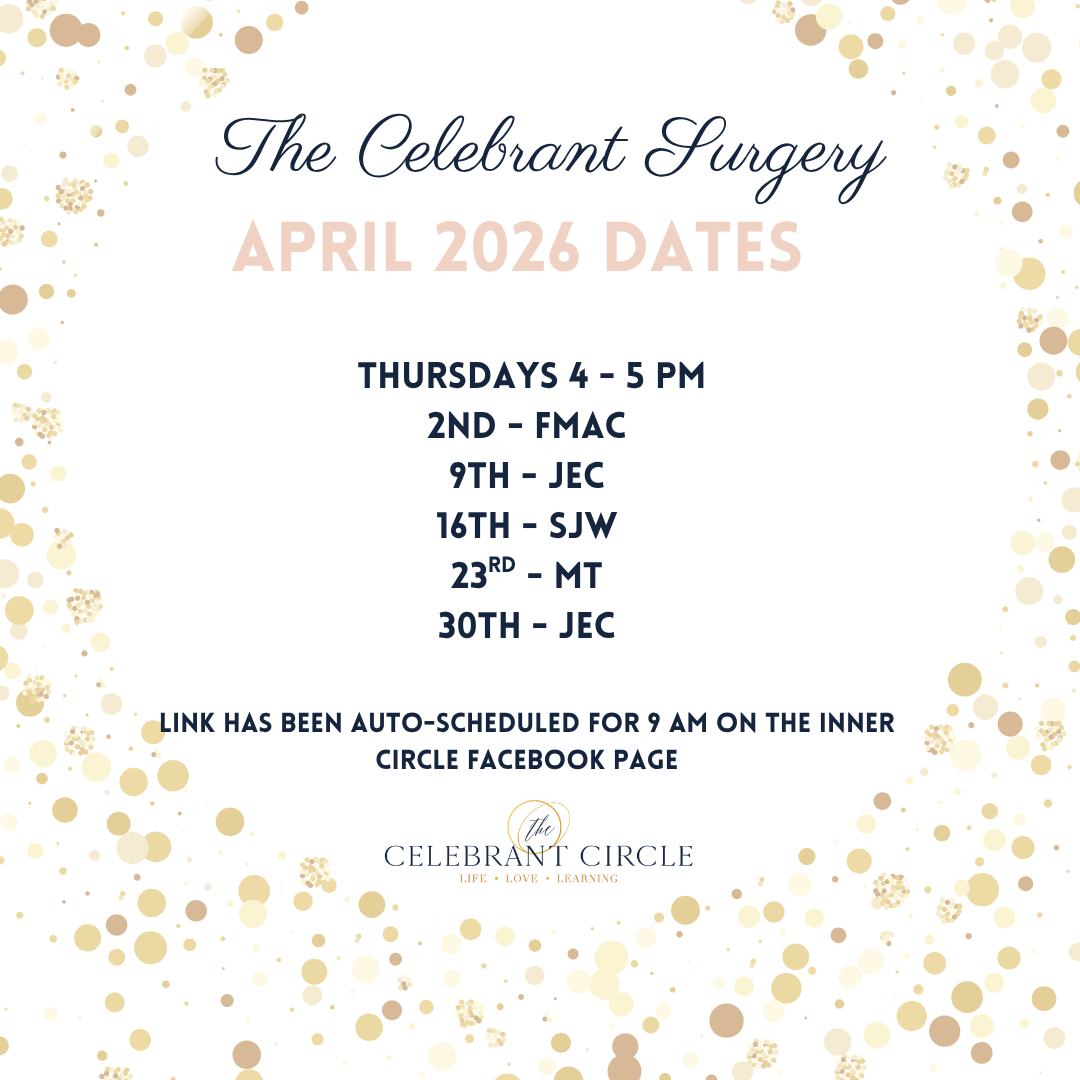 Having a community around you is vital, not just for celebrants but for all professionals.
👌Through our Celebrant Circle community, we grow and develop, we learn new ideas and learn from others' mistakes.
🫶We share, collaborate and celebrate the highs and support through the lows.
🤘Our weekly Celebrant Surgery get-togethers have been running for over four years and are a vital touchpoint for everyone in our community.
👋You will never feel alone when you're in the Celebrant Circle.
Applications are now open for our celebrant membership - take a look if it's for you, via our website.
#celebrantadvocate
#celebrantsupport
#ukcelebranttraining
#exceptionalcelebrants
#celebrantcircleuk