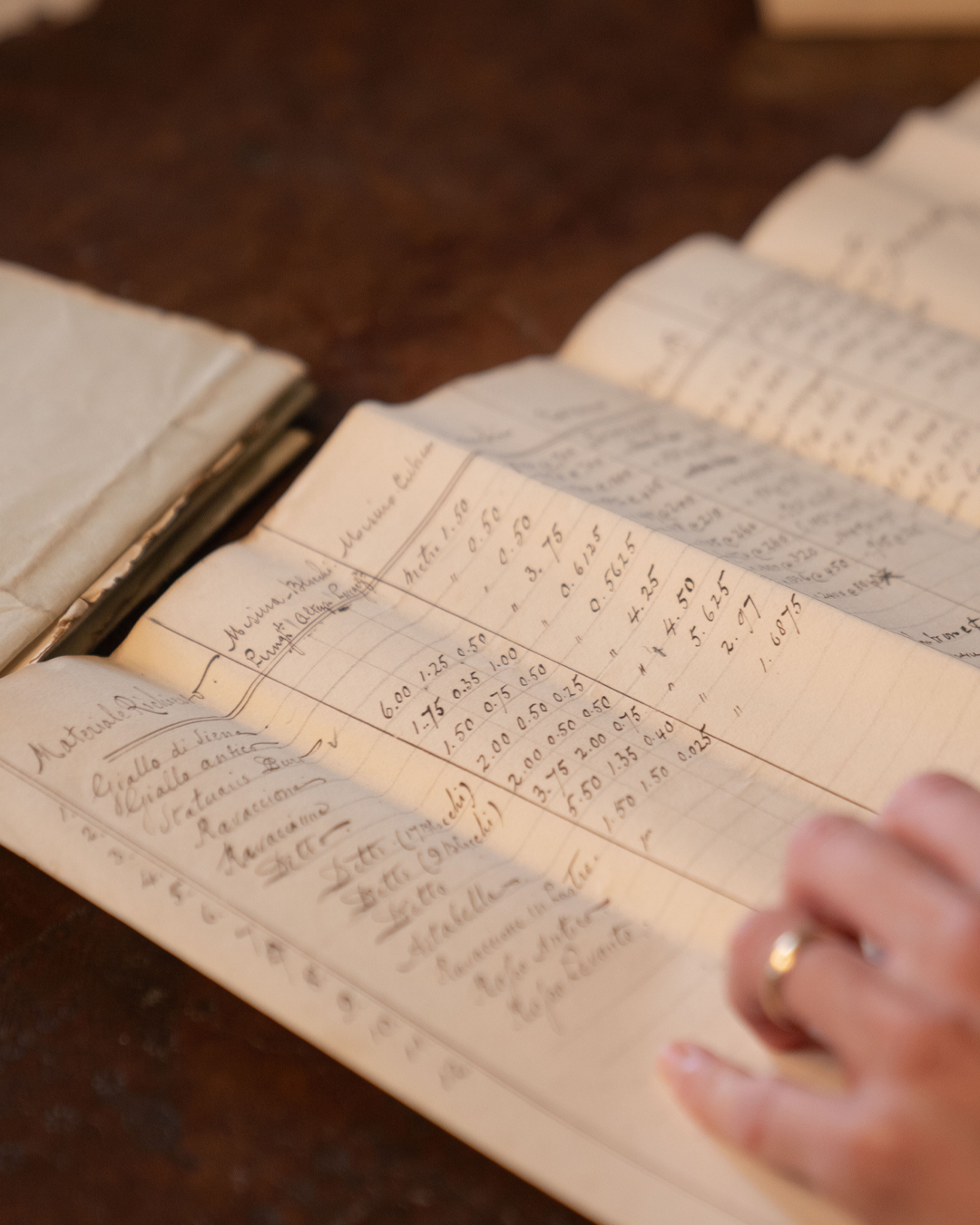 Giuseppe Valenti once wrote to the Marquis apologising for sending a letter instead of telephoning - the line was too poor. It's 1901, and modernity is arriving in fits and starts.
That letter survives in our archives, along with many others: telegrams, sketches, photographs of Pompeian frescoes to be copied, quotations from marble suppliers, bills of lading for materials shipped across the Mediterranean, correspondence about insurance costs and specialised workers brought in to help. Together, they document the staggering logistical puzzle that Annibale Lupi solved to build this palace.
Mignon discovered them tucked away in the building and safeguarded them. We're restoring them now, preparing to display this remarkable collection. More news soon!
