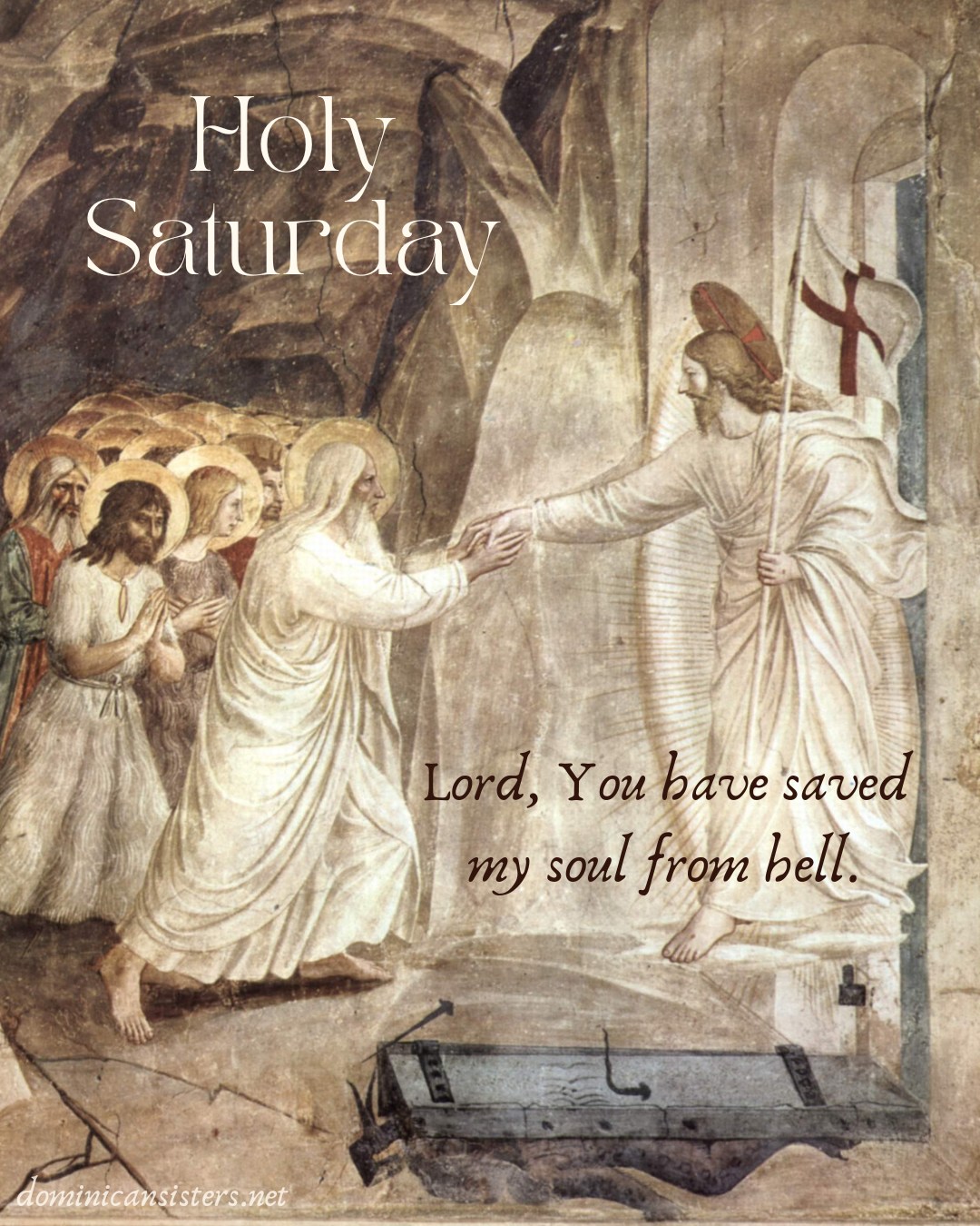 Almighty, ever-living God,
whose Only-Begotten Son descended to the realm of the dead,
and rose from there to glory,
grant that your faithful people,
who were buried with him in baptism,
may, by his resurrection, obtain eternal life.
Who lives and reigns for ever and ever.
Amen.
#holysaturday #triduum #holyweek #prayer