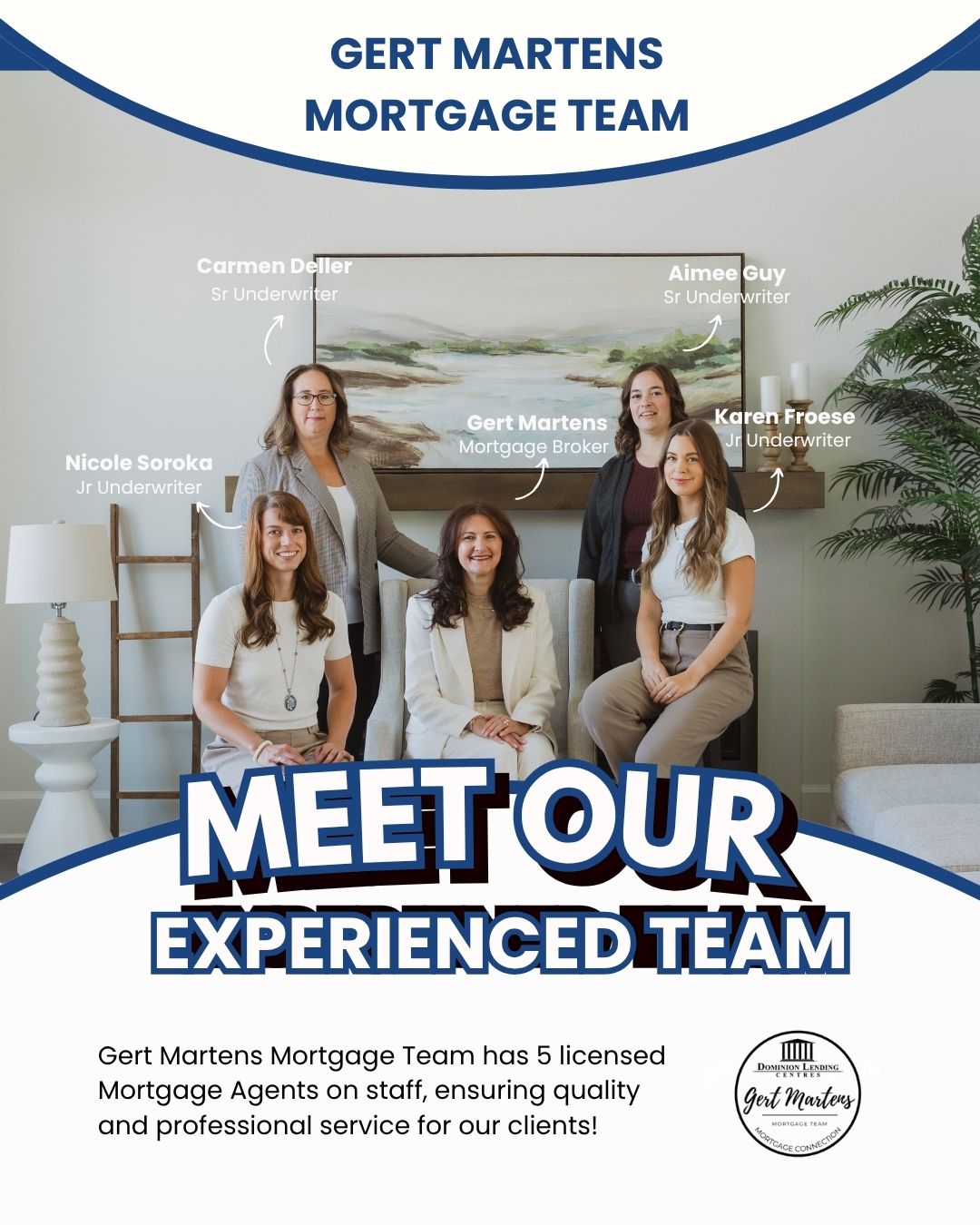 We would say 5 for the price of 1 except using a Mortgage Broker is free...Instead we'll say work with a team that has 5x the support and a whole team of Licensed Professionals working for you!
#albertamortgagebroker #bcmortgagebroker #grandeprairiemortgagebroker #gertmartensmortgageteam