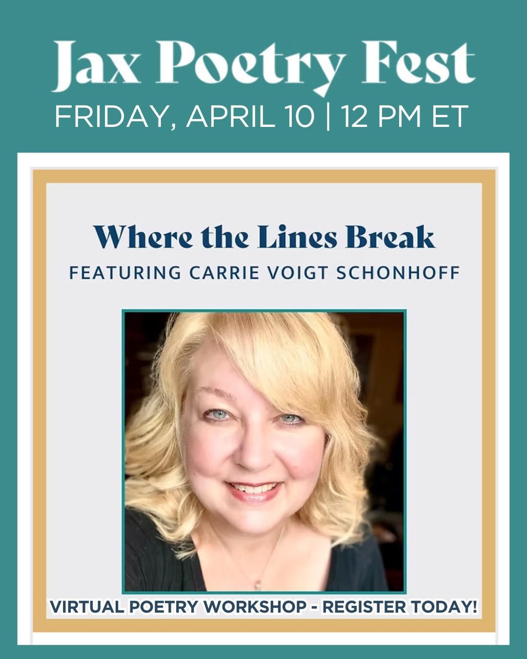Don't forget to sign up for my FREE Virtual Poetry Workshop with Jax Poetry Fest NEXT Friday, April 10 at 12 p.m. ET! 💻
(link in bio to register)