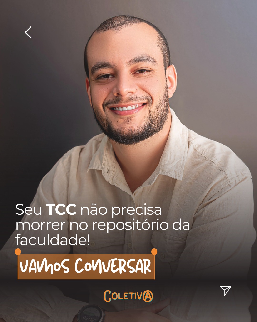 Meses de pesquisa, noites em claro e muito café... tudo isso para o seu trabalho ficar "esquecido"?
A gente acredita que o seu esforço vale muito mais que um diploma na parede.Na Coletiva, nós damos vida longa ao seu projeto.
Pegamos a base da sua pesquisa e a transformamos em um ativo de autoridade: seja adaptando para um artigo publicável, enviando para congressos ou refinando o conteúdo para o mercado de trabalho.
Não deixe o seu conhecimento morrer na entrega final. Vamos conversar sobre como transformar o seu TCC em um degrau para o seu próximo nível profissional?
📩 Mande um direct agora e vamos conversar!