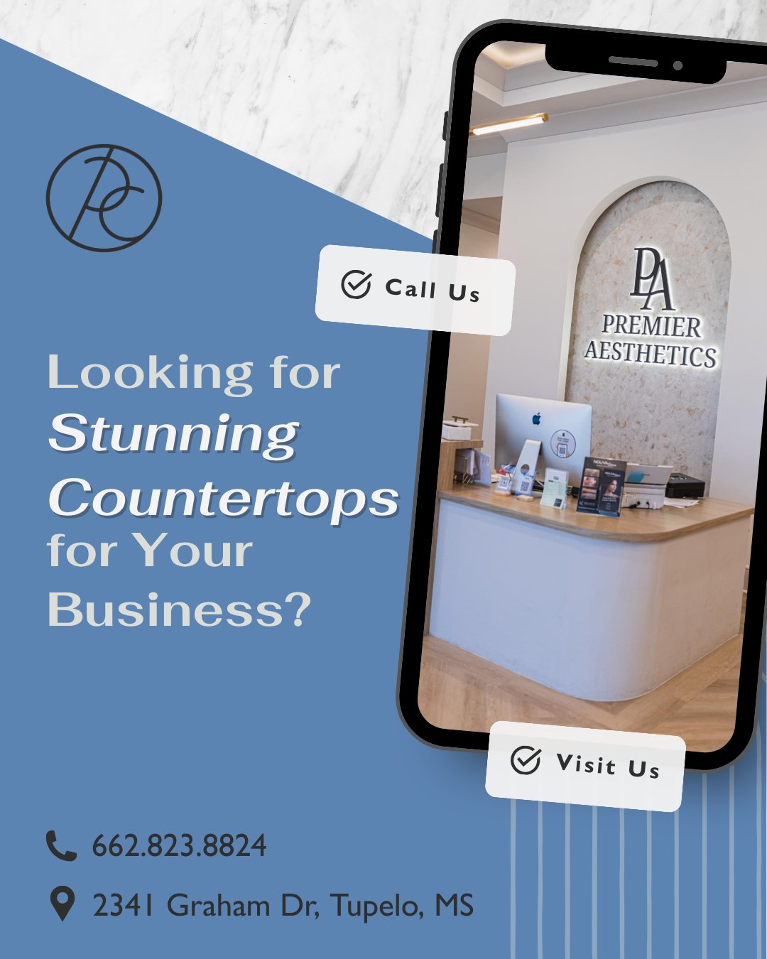 Commercial Spaces, Done Right. ✨
From offices and retail spaces to medical and professional environments, we provide durable, high-quality countertop solutions built to handle everyday use—without sacrificing style.
Ready to upgrade your commercial space? Give us a call and let’s get started.
📞 662.823.8824
📍2341 Graham Dr, Tupelo, MS
-
#PremierCountertops #LuxuryCountertops #ResidentialCountertops #PremierCountertopsMS #CommercialDesign #BusinessSpaces #CountertopExperts #CustomCountertops