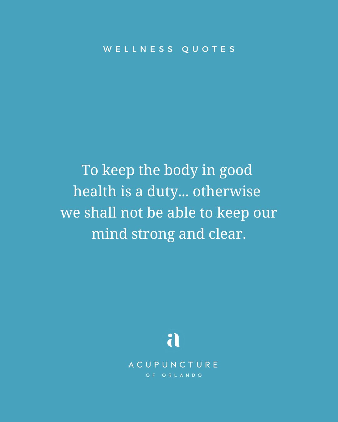 Wellness Quote: "To keep the body in good health is a duty... otherwise we shall not be able to kep our mind strong and clear" Your body already knows how to heal.
True wellness isn't just the absence of pain.
It's energy that carries you through the day.
It's a mind that is clear and calm.
It's a body that moves freely and feels alive.
That is what we work toward at Acupuncture of Orlando — not just symptom management, but a genuine restoration of vitality.
Because you don't just deserve to feel less bad. You deserve to feel WELL. ✨
Dr. Zakia Chang | Acupuncture Physician, OMD
4248 W. Town Center Blvd., Suite #2, Orlando, FL 32837
Book today — link in bio!
#WellnessQuote #HealingQuote #Hippocrates #MindBodySpirit #AcupunctureofOrlando #HolisticHealing #YourBodyKnows #NaturalMedicine #Wellness #Vitality #DrZakia #Orlando