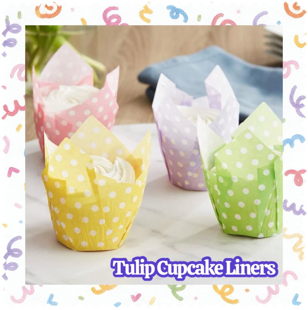 BACK IN STOCK! 🌷 Our favorite Polka Dot Tulip Liners are finally back at TSCS! These 4 sprinkle-colored designs are the perfect way to dress up your cupcakes for next week’s celebrations. 🧁✨ Each pack comes with 24 liners—grab yours before they fly off the shelves again! #TheSweetChalet #SpringBaking #CupcakeArt