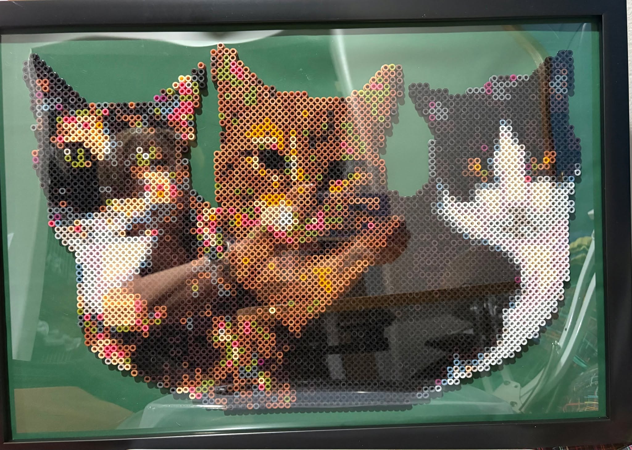 This project contains approximately 3,702 beads and took me 17 hours to complete. The frame size is 13 by 19.