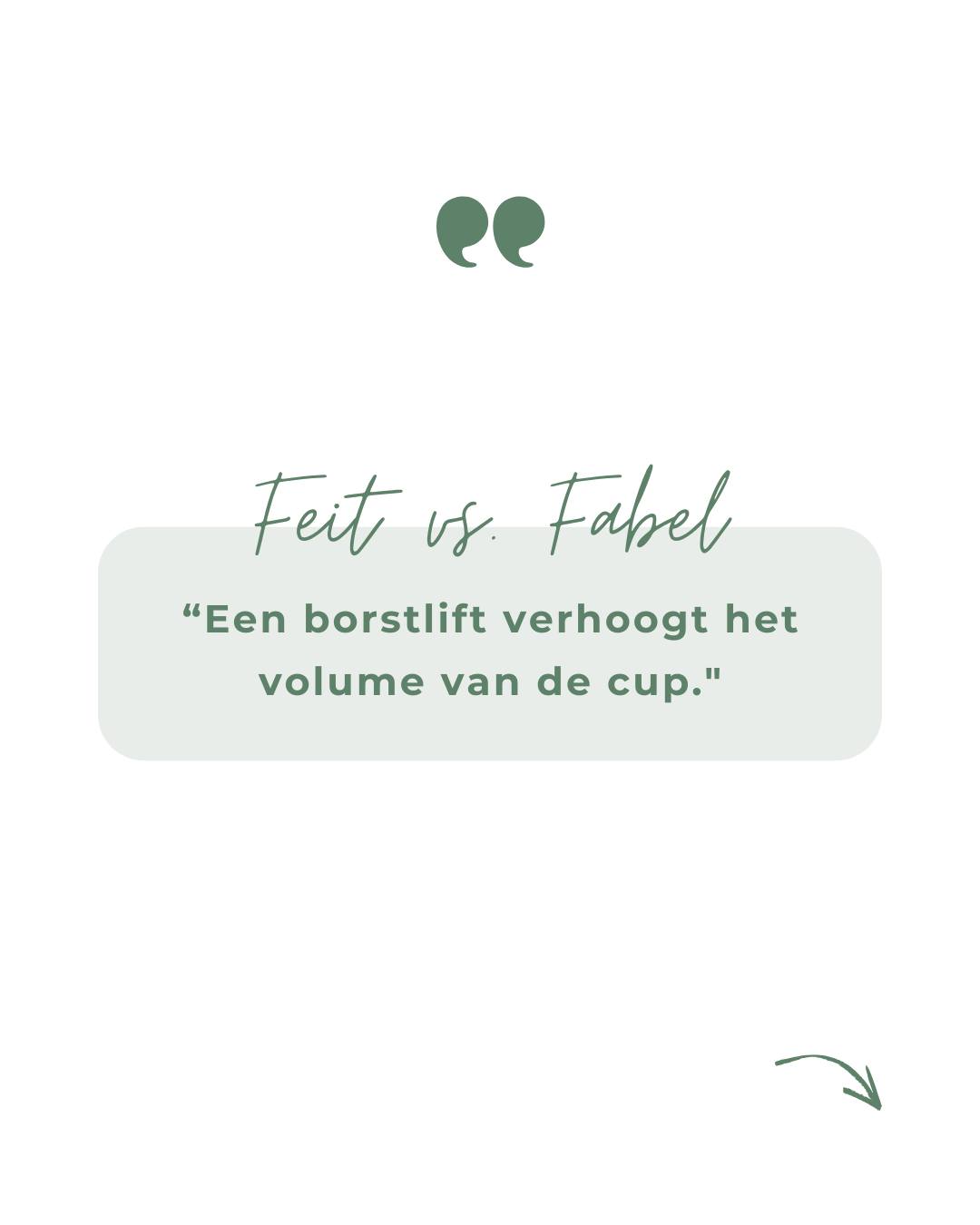 Feit of fabel?🤔❌
“Een borslift verhoogt het volume van de cup."
Meer weten? Meer info vind je via de volgende link: https://www.plastischechirurgielimburg.be/borstlifting.
⚠️ NB aan elke behandeling zijn risico's verbonden. Het is belangrijk om hier bij stil te staan en deze grondig met jouw chirurg te bespreken.
#borstlift #feitVSfabel #plastischechirurgie #PUURkliniek #SurgicArt