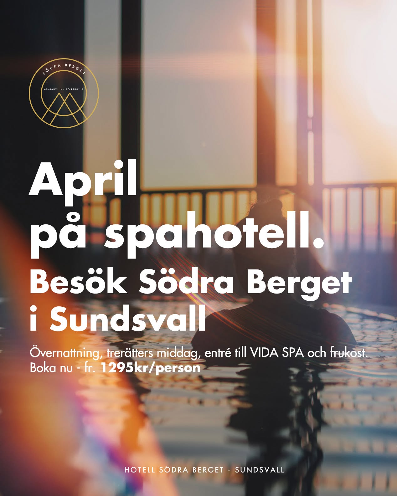 April och våren på spahotell, från 1295kr/person
Sätt guldkant på veckan med en oförglömlig vistelse hos oss. Slappna av och njut av lyxen med en övernattning i vårt mysiga dubbelrum, en avkopplande dag på VIDA Spa, och en smakfull trerätters middag som kommer att kittla era smaklökar.
🌟 Vår april-kampanj inkluderar:
🛏️ Hotellövernattning i dubbelrum
🌺 Entré till VIDA Spa
💪 Tillgång till gym
🍽️ Trerätters middag
🍳 Stor frukostbuffé för en energifylld start på dagen
Allt detta för endast 1295kr/person som månadens deal/kampanj 🎉
Gäller måndag - torsdag, i april
Sätt extra färg på våren & vardagen och unna er själva en dag att minnas. Boka redan nu för att säkra er plats och ge er själva något riktigt
Klicka här för att göra er bokning ➡️ https://www.sodraberget.se/kampanj
Skynda er att boka - erbjudandet gäller till och med 30 april