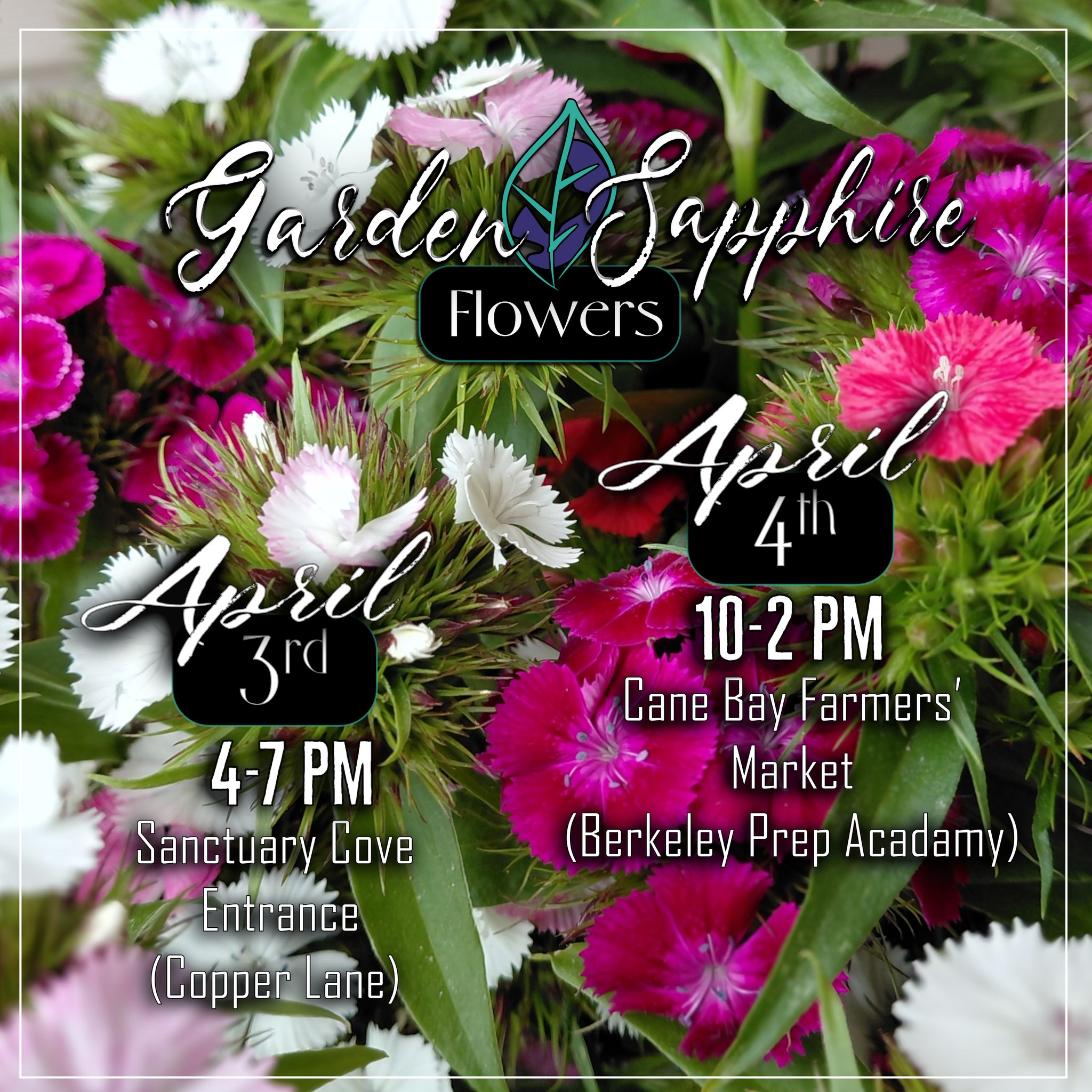 We're ready with your Easter Weekend Flowers!
Stop by and see us at one of our stands this weekend to get one of our fresh cut flower arrangements! We will be at our usual Friday spot at the Second Entrance to Sanctuary Cove (at Copper Lane) from 4-7pm. You will ALSO be able to find us on Saturday morning at the Cane Bay Farmers' Market (at Berkeley Prep Academy) between 10-2pm.
The weather is going to be perfect and we can't wait to see you!
@followers