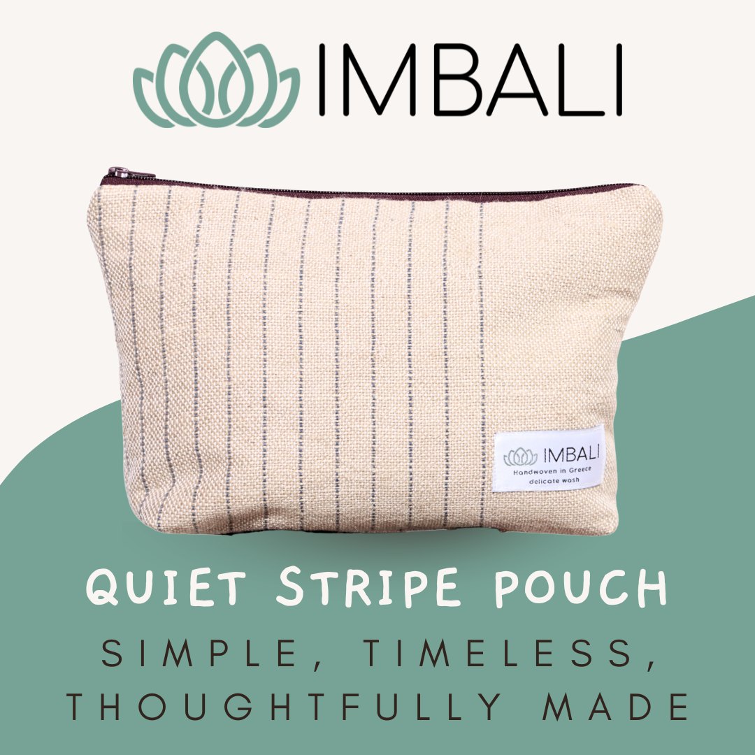 Simple, timeless, and thoughtfully made, the Quiet Stripe Handwoven Cotton Pouch is woven by hand on the loom using 100% cotton and linen. Its soft natural base is gently accented with fine vertical stripes, creating a calm, earthy aesthetic that fits effortlessly into everyday life.
👉See it here: https://www.imbali.gr/product-page/quiet-stripe-pouch
#ImbaliStudio #Υφαντική #Δημιουργικότητα #Λαύριο #HandmadeWithPurpose #Ανοιξη #SpringAtImbali #SlowCraft #SupportLocal #Imbali #MadeWithHeart #Χειροποίητα #MadeWithCare #HandwovenBags #ΧειροποίητοΜεΦροντίδα #CraftedWithCare #HandmadeInGreece #ImbaliWeaves #MadeInGreece