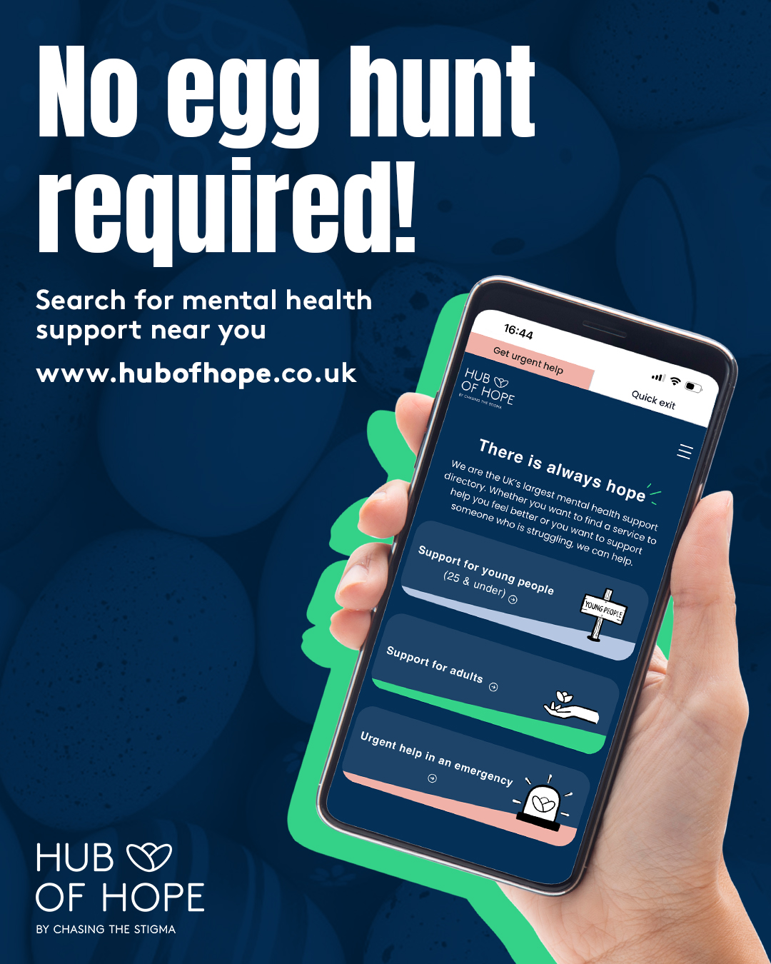 A long weekend can look different for everyone, whether that’s busy, quiet, or somewhere in-between 🐣
If things feel a little off, taking time to check in with your mental health matters.
With Hub of Hope, you can find support near you, quickly and simply*
*Remember to check individual service opening hours over the bank holiday.
Visit www.hubofhope.co.uk or download the free app on your smart device, just pop your postcode in, select your filters and browse the results! 💙
#MentalHealthSupport #HubOfHope #Easter #BankHoliday