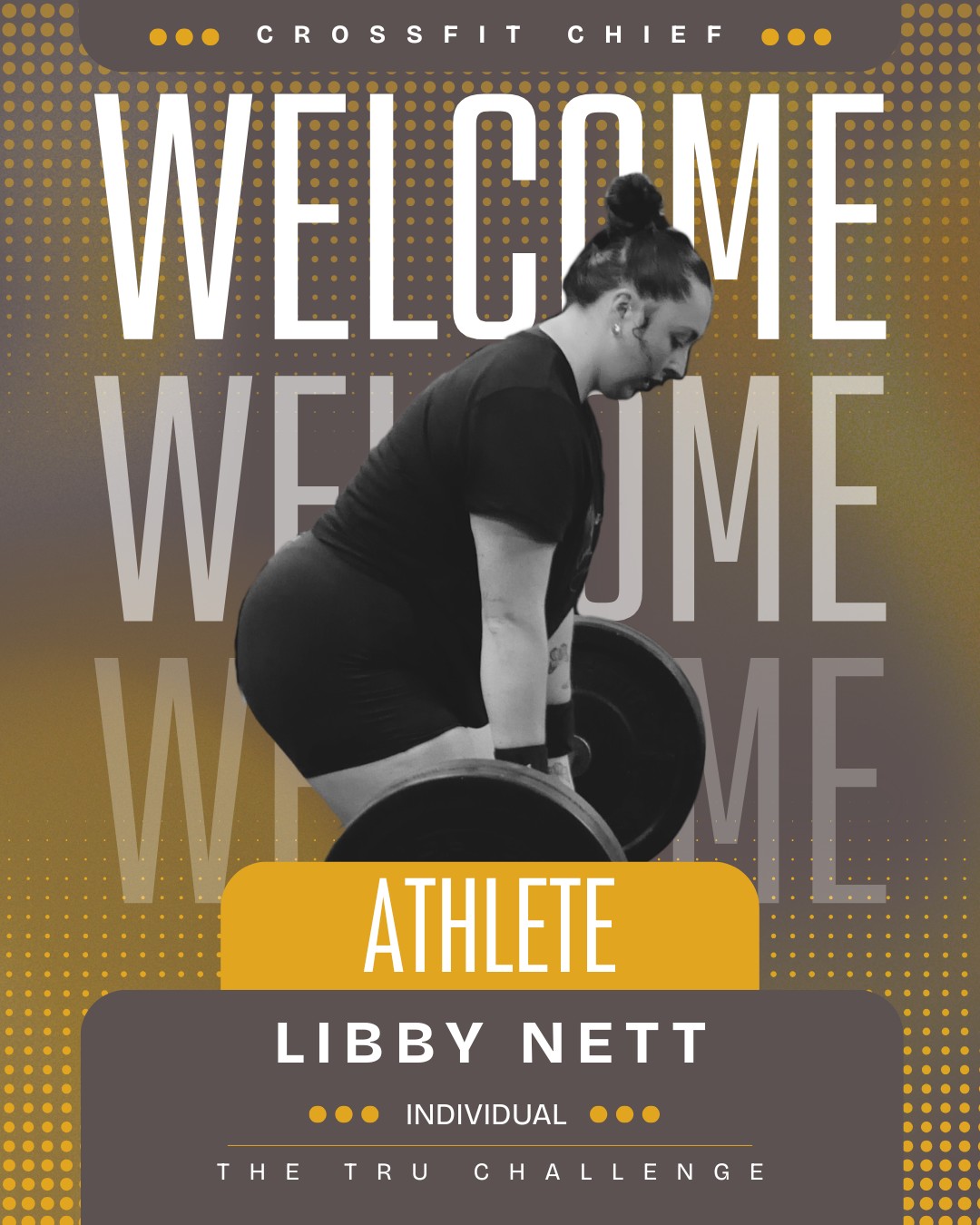 Introducing another individual for the TRU Challenge at CrossFit Chief- Libby Nett! We can't wait to see her compete April 18th! Make plans to come watch our dedicated athletes. 👏