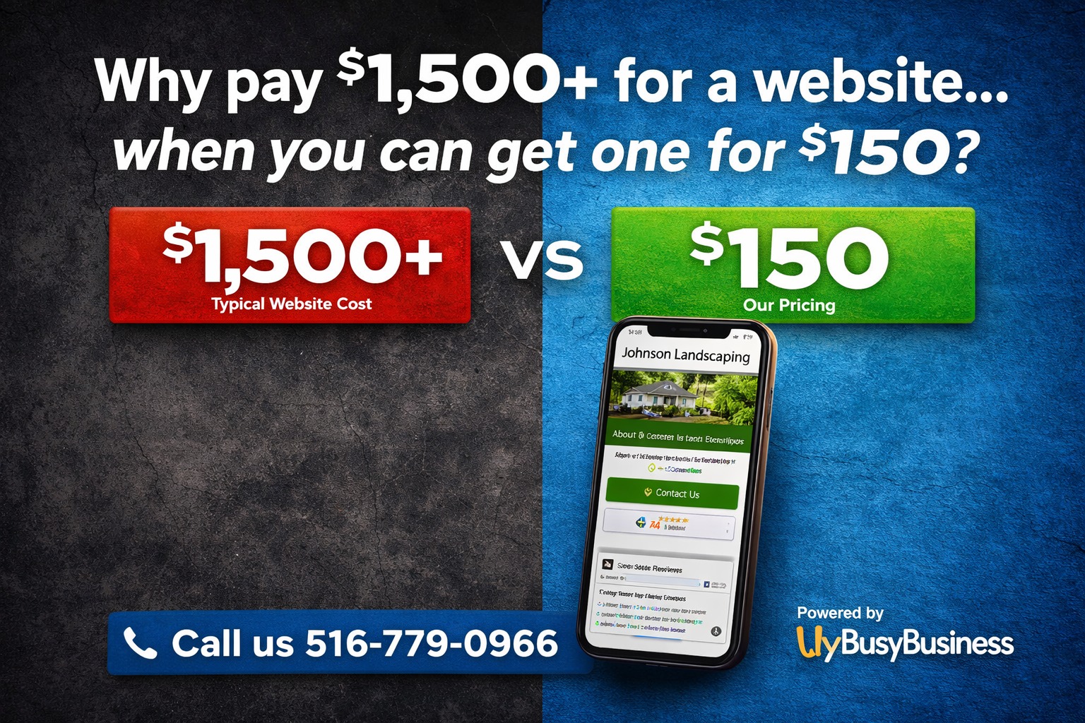 Why pay $1,500+ for a website… when you can get one for $150?
We created a solution for small business owners who want to grow without spending thousands.
With our platform, you get:
Professional business page
Contact information and map
Photo gallery
Google visibility setup
Review QR code
All in one place — simple, clean, effective.
No upfront payment.
Built for small business owners.
Ready to start?
DM me “START”
Powered by MyBusyBusiness
One Click Website Designers LLC
516-779-0966
www.oneclickwebsitedesigners.com
#smallbusiness #webdesign #affordablewebdesign #digitalmarketing #localbusiness #entrepreneur #businessgrowth #websitebuilder #marketingstrategy #leadgeneration #growyourbusiness #longislandbusiness #nassaubusiness #servicebusiness #smallbizowner