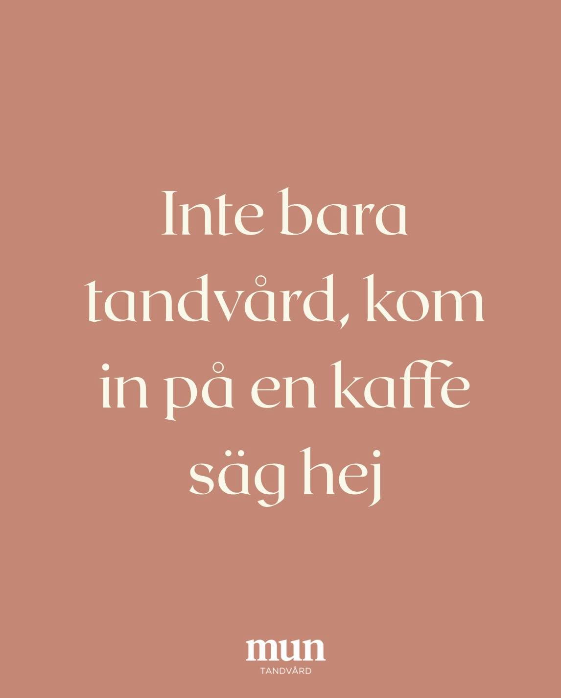 Inte bara tandvård kom in på en kaffe och säg hej ☕️🤍
Vi vill att det ska kännas enkelt, tryggt och personligt att besöka oss. Oavsett om du bokar tid eller bara vill kika in, är du alltid välkommen😊