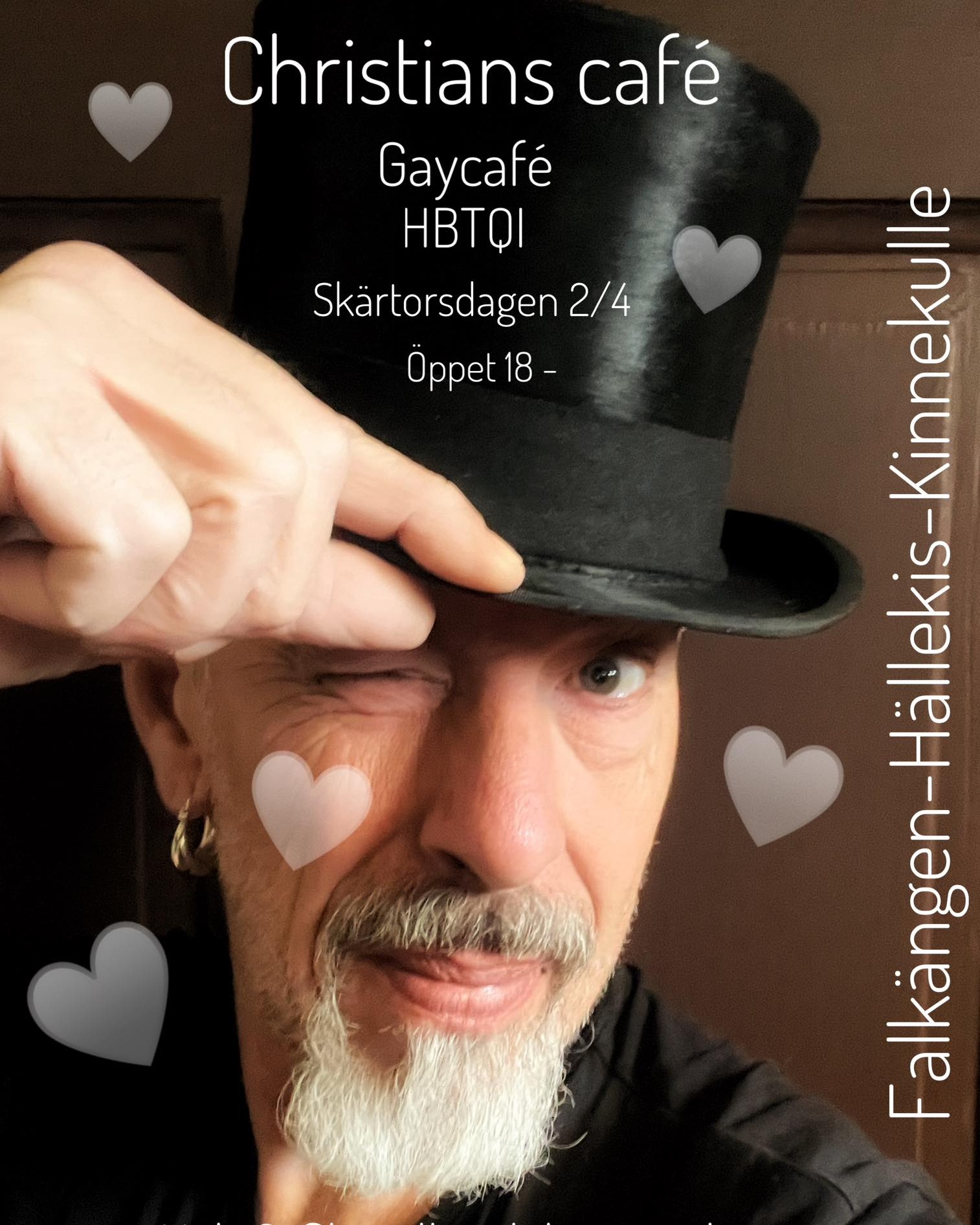 Repeat på tidigare populär tillställning- Gaycafé
Käk och fika till självkostnadspris!
Välkomna!
#christianscafeochträdgård
#falkangenkinnekulle