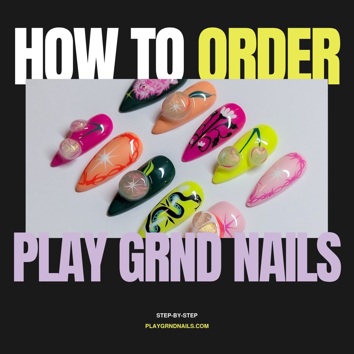 How to Order Play Grnd Nails 💅🏻
Consider this your reminder that getting luxury press-ons at home is way easier than you may think, folks! 😉 Start with a size kit, find your perfect fit, then shop my pre-designed sets or snag a totally custom set. Oh and don't skip nail care (your nailbeds and cuticles deserve love too 🖤)!
Grab your set, rock it, and tag @playgrndnails in all your nailfies because I liveee for them! 🥹
Hit the link in my bio to check out my hand-painted, ready-to-order designs or to grab a custom set! Feel free to slide into my DMs with any questions you may have and I'll give you all the deets! 😎
#playgrndpressons #playgrndnails #HowToOrder #handpaintednails #pressonnails