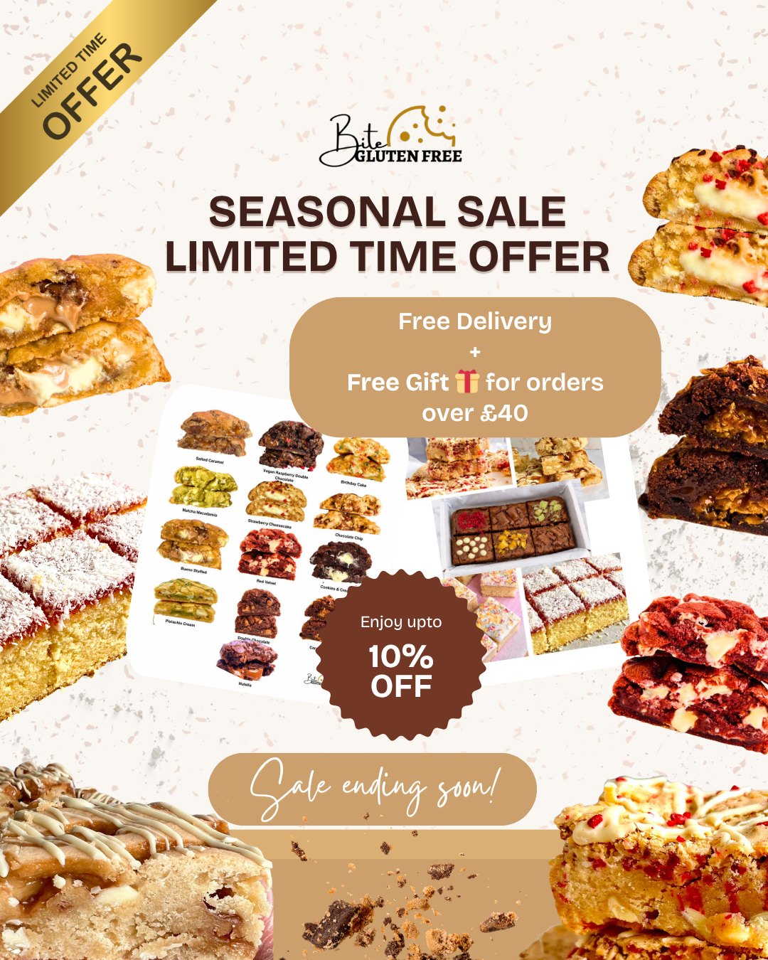 Seasonal sale is on. Up to 10% off.
Free delivery + a free gift over £40.🎁
The kind of offer you don’t think twice about… until it’s gone.🤯
Small batches. No guarantees on restocks.
Buy it for your own treats… or send it to someone who’ll genuinely appreciate it.🥰
Either way, don’t wait too long.
👇 Be honest… are you ordering or still thinking about it?
#glutenfreeuk #coeliacuk #glutenfreebakery #glutenfreetreats #coeliacsafe