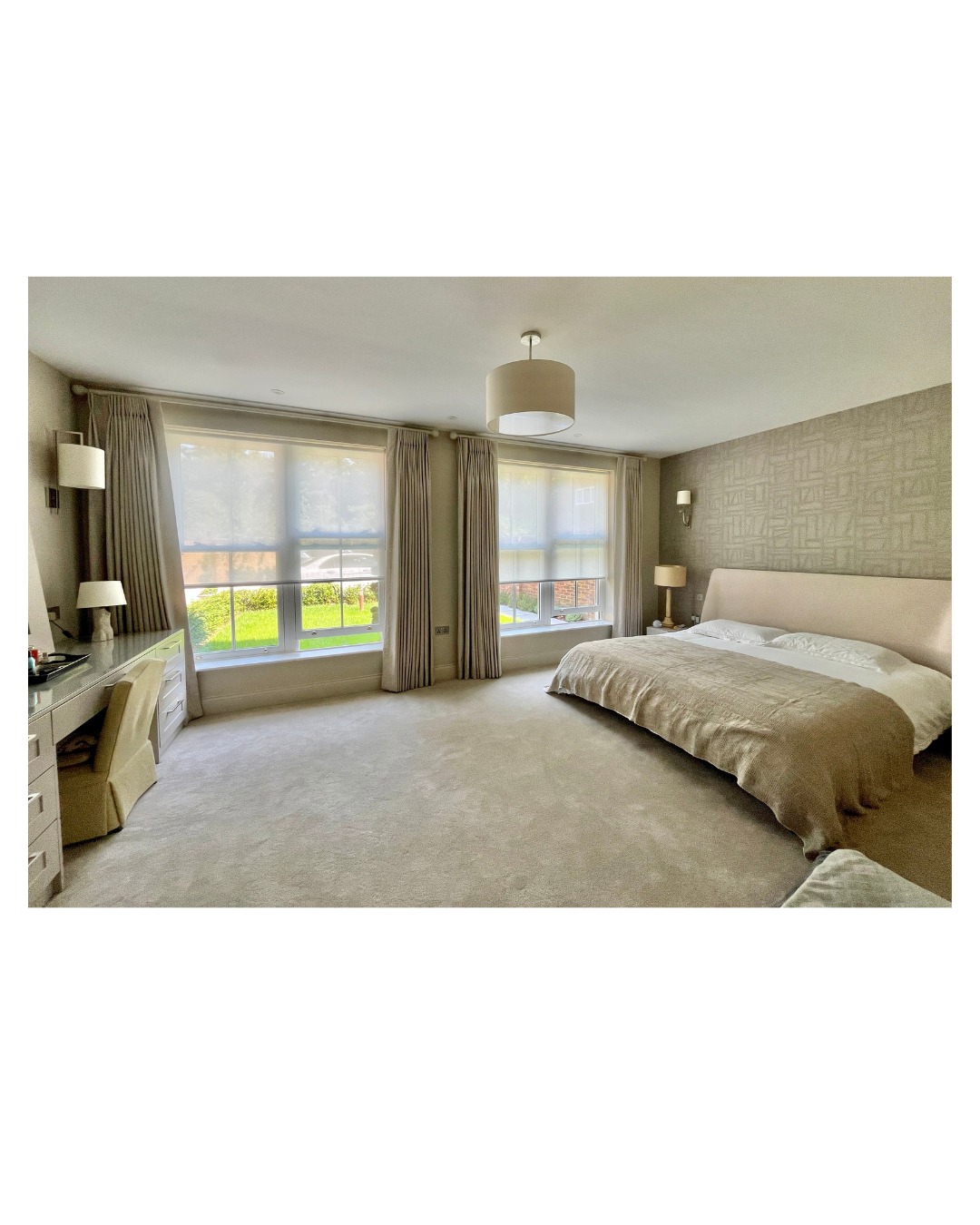 Automation alert! Scroll for the video ➡
And at a click of a button, to let the light back in after a great night's sleep...
Designed by @cloudhouseinteriors these hand-stitched curtains were made with fabric from @romo and hung from motorised tracks, that cleverly look like poles from @jscgroup_uk . We also popped some sheer roller blinds from @lonsdalewindowfashions behind them for some daytime privacy. All of this was beautifully installed by S@steve.thomson.pt
#automatedcurtains #curtainautomation #handstitched #tootingnewsie #interiorinspo #balhamnewsie #TootingBec #southlondon #softfurnishings #balhammums #southwestlondonmums #tootingmums #balhamlife #madetomeasure #windowtreatments #curtains #curtainmaker #earlsfield #maker #balham #wandsworth #localmaker #localmakers #bespoke #neutralinterior #neutralinteriors #neutralinteriorstyle #neutralinteriordesign