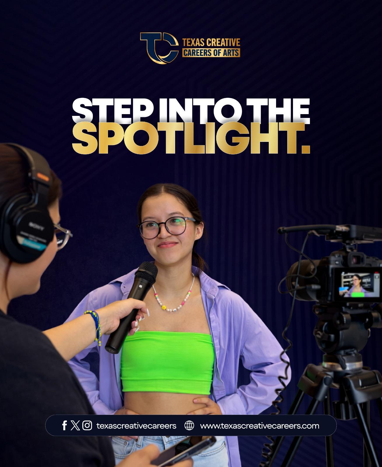 Step into the spotlight and lead the show. 🎤✨
Whether you’re dreaming of being on-camera or mastering the tech behind it, Texas Creative Careers of Arts gives you the hands-on experience to make it happen. From live interviews to studio broadcasts, we turn your ambition into a career.
📍 Join a school that prioritizes your talent. Link in bio to apply!
#TexasCreativeCareers #TVProduction #Sportscasting #BroadcastMedia #ElPasoLife #MediaCareers #FutureAnchor