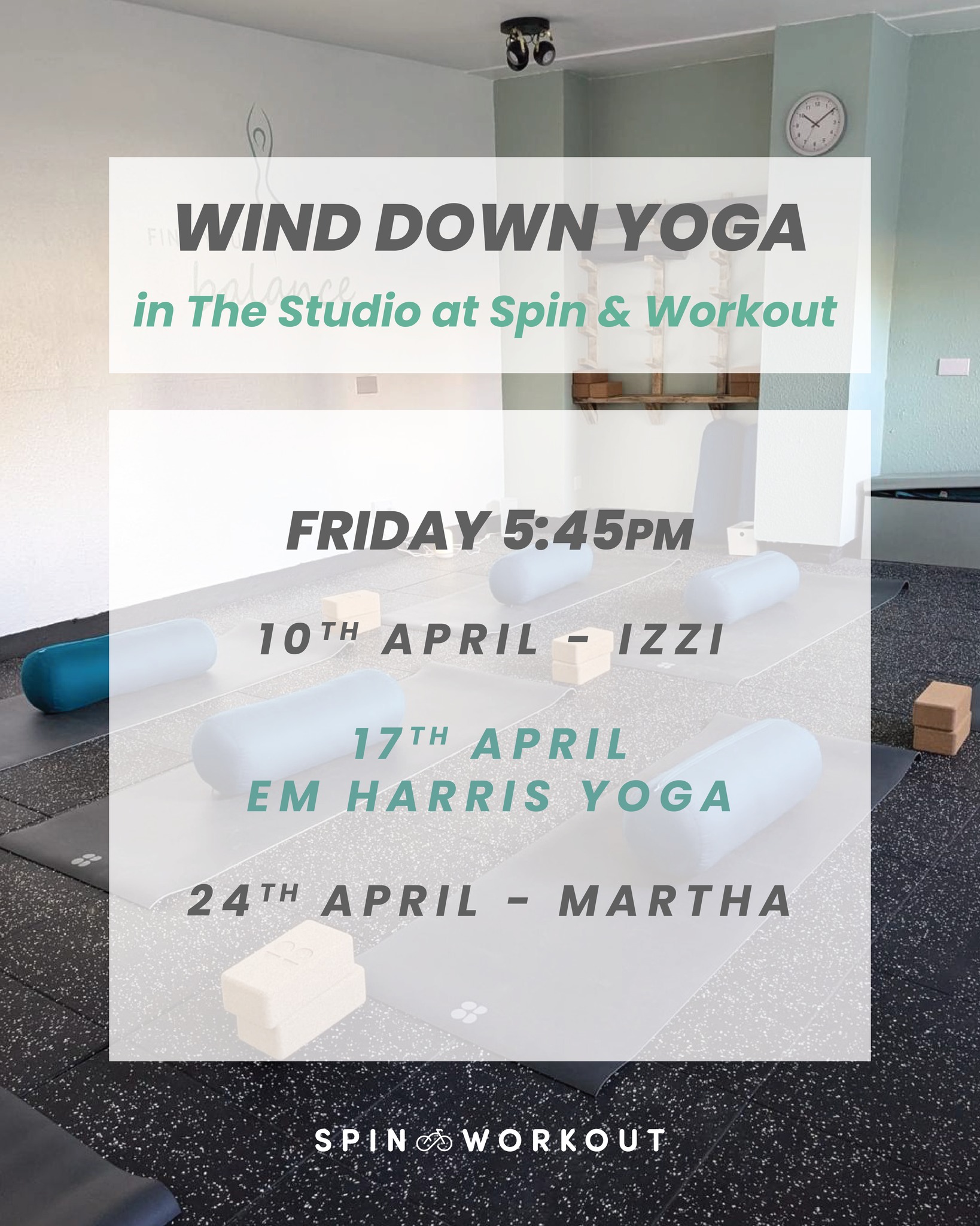 Unwind with us this April 🧘♀️
Our Friday Wind Down Yoga sessions are the perfect way to ease into your weekend. Slow, calming, and designed to leave you feeling restored.
🕔 Fridays at 5:45pm in The Studio at Spin And Workout, entrance located off Lampmead Rd.
April schedule:
• 10th April – Izzi
• 17th April – Em Harris Yoga (Partner class) @emharrisyoga
• 24th April – Martha @martharoseyoga
For the class with @emharrisyoga, booking is a little different:
👉 You’ll need to book directly with Emma
👉 Class packs/memberships can still be used, you just pay a small additional fee when booking directly with Emma, and we'll deduct a pass from your S&W credits.
Book S&W classes via the website or Mindbody app.
Spaces are limited, so be sure to secure your spot early. We can’t wait to help you wind down.
#WindDownYoga #YogaFlow #RelaxAndRestore #SpinAndWorkout