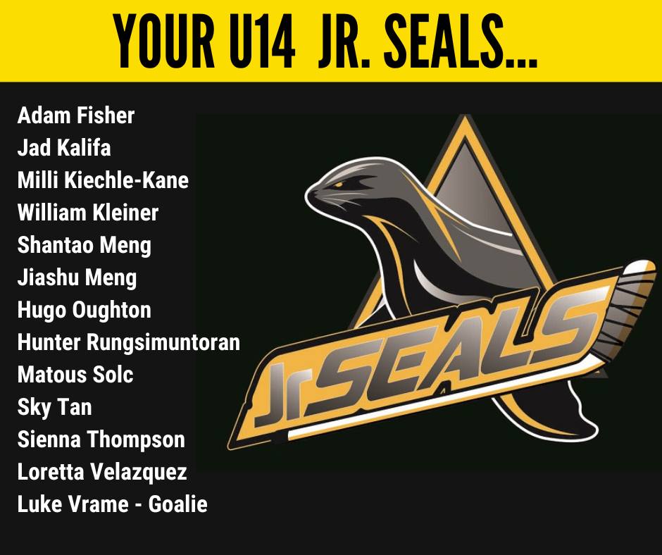 🏒 Introducing our 2026 U14 Jr Seals! 🏒
We’re thrilled to announce the players selected to represent Wellington in the Ice Hockey NZ U14 League, running across the Term 2 & 3 school holidays.
This talented group will be proudly supported by Head Coach, Matt Thompson and Assistant Coach, Doug Vrame — an awesome coaching duo ready to lead the charge.
A huge thank‑you to every player who trialled, and congratulations to those selected. We can’t wait to see this team hit the ice and show what Wellington hockey is all about.
Let’s go, Jr Seals. 💛🖤🦭
