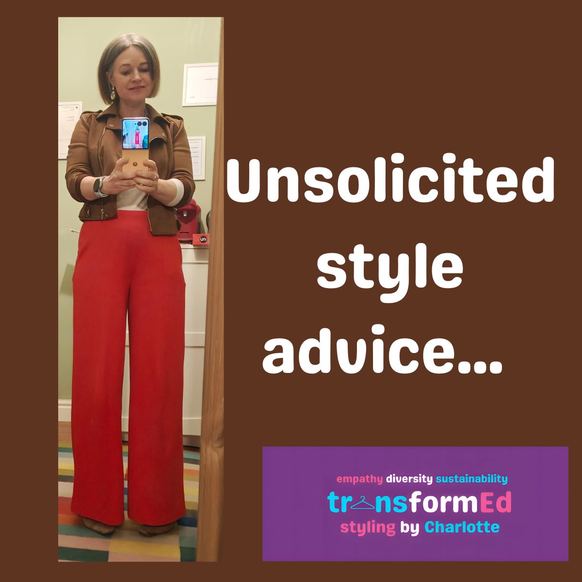 As a stylist, I'm literally paid to give style advice. I would never give unsolicited advice to an individual, nor do I ever use language such as mistakes.
9 months into my growing-out-the-hair-dye journey, I thought I'd post for the first time in a grey / silver hair Facebook group. The post referenced how happy I am with it so far and that most people had been complimentary.
As I hadn't asked for advice, I was a little surprised by a stranger's comment that I should be wearing 'cool colours' as apparently I'm 'wearing the wrong colours for my skin, eyes and hair'. As a qualified professional colour analyst, I don't think so, ms. keyboard warrior.
We're not only all different physically and in terms of personality but we can't assume we all have the same style goals, that someone would want to look thinner or taller or curvier etc. That's why I'm glad that in addition to my style and colour training, I have a coaching qualification so I can listen to what the client wants.
And when it comes to colour, we may want to step intentionally outside our palette for all kinds of reasons but I think it's sad that if I was less experienced working with colour I might have believed her. I'm confident I've been identified as a Spring (a warm season) and that the colour I was wearing sits in my palette.
If you'd value a professional eye cast over your colours rather than that of a stranger on the internet or to meet someone who will listen to you and help without judgement, you know where to find me.
#colouranalysishull #mybestcolours #greyhair #growingoutthedye