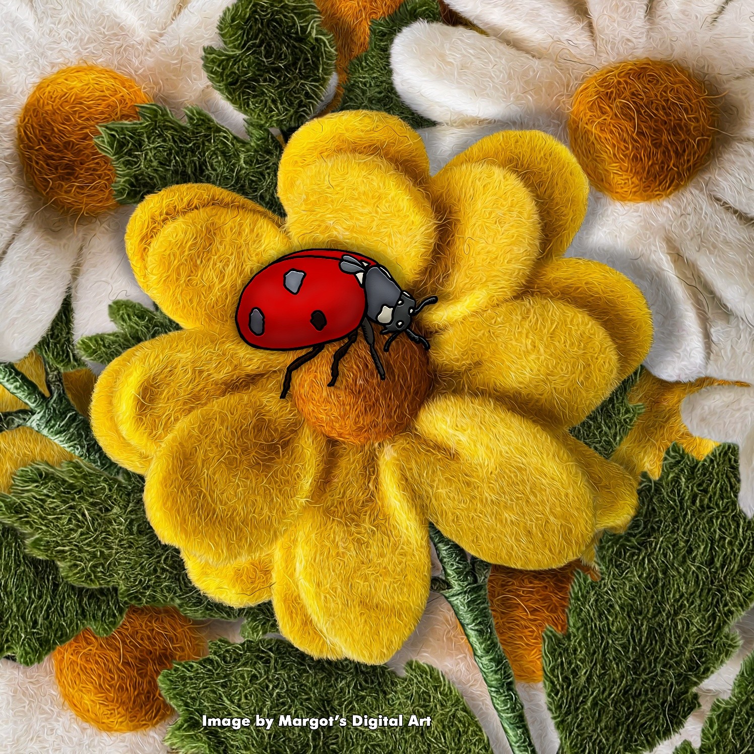 Good morning, I want to take this opportunity to wish you all good luck, good fortune and to spread a little bit of happiness on this Good Friday. #goodfriday #daisy #ladybug #photography #i̇llustrationoftheday