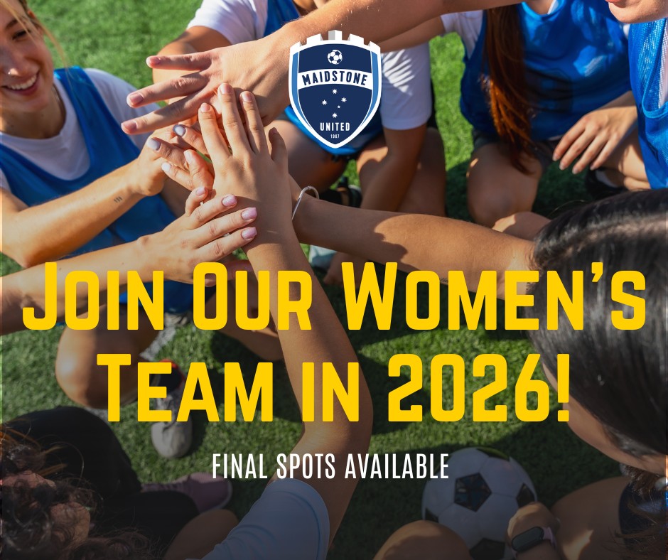 Maidstone United SC is looking for new players to join our Women’s Team this season, and we'd love to welcome YOU 💪⚽️
Whether you’re an experienced player, returning to football, or keen to try something new, our squad offers a supportive, inclusive, and competitive environment for women of all abilities.
✨ Great team culture
✨ Great coaches
✨ Fun, fitness & friendships
Come be part of a club where community comes first!
📅 Training nights: Wednesday, 7 PM
📍 Location: Maidstone United SC, Scovell Reserve, Maidstone
Bring a friend or come along solo — everyone is welcome!