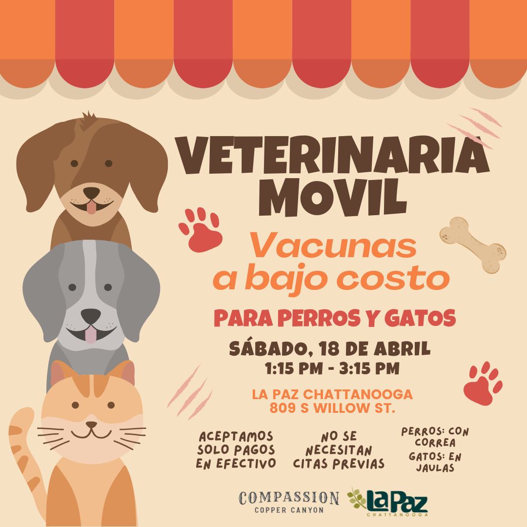 Bring your pets to the Mobile Pet Clinic for LOW-COST vaccinations and preventive care! ๐พ
We will be opening the mobile clinic once again in collaboration with @compassioncoppercanyon to provide vaccinations and other care for your pets.๐ฑ The event will take place on Saturday, April 18, from 1:15 pm to 3:15 pm.๐ถ
Please bring your dogs on a leash and your cats in their carriers. We remind you that we only accept CASH payments and that we serve on a first-come, first-served basis.