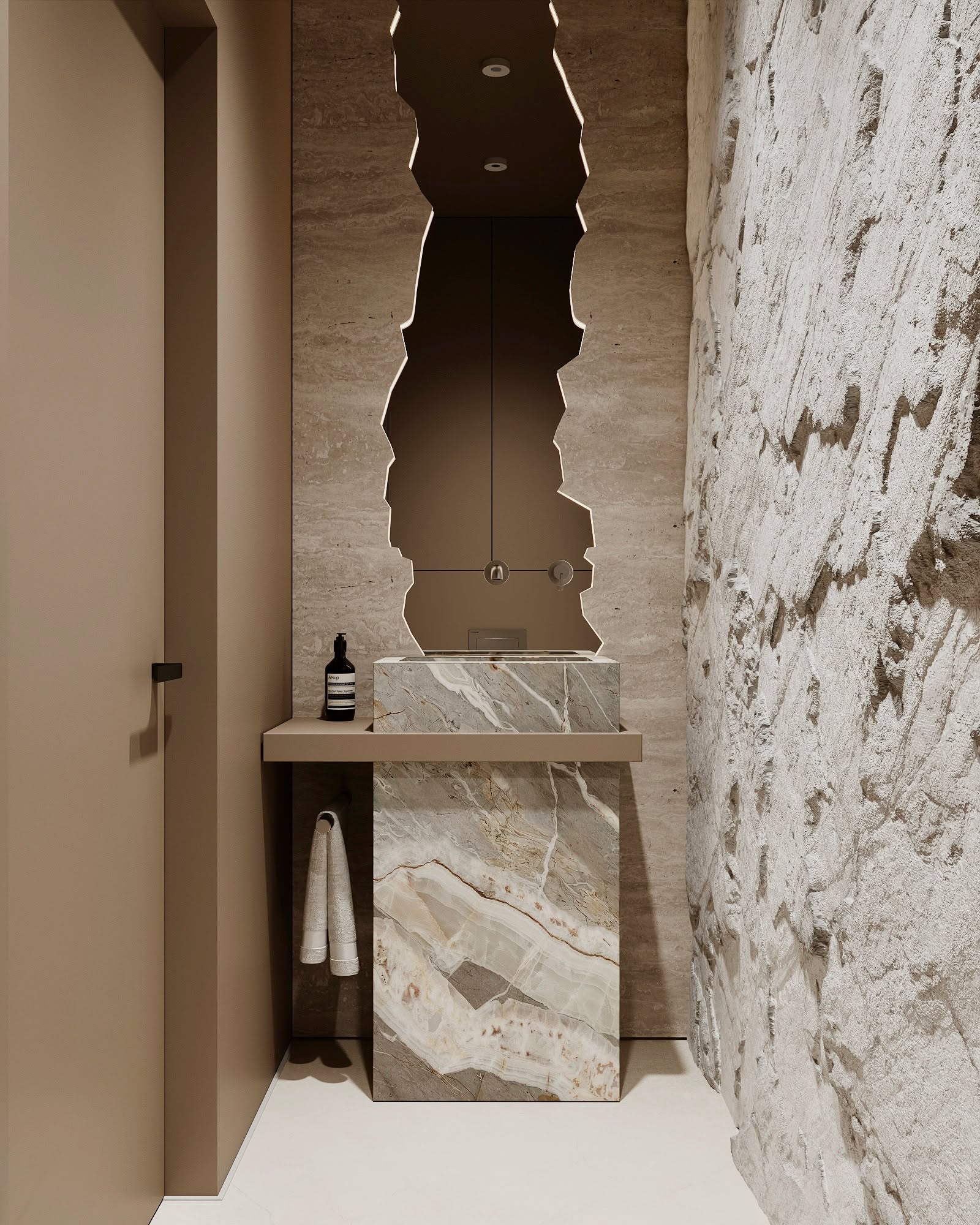 Quiet Cave to wnętrze stworzone dla tych, którzy kochają spokój zamknięty w eleganckiej formie.
Brązy, beże i ciepłe szarości budują tu atmosferę wyciszenia, bezpieczeństwa i kojącego komfortu.
To luksus, który nie krzyczy.
Luksus, który otula.
Kamień w roli wyrazistego detalu nadaje wnętrzu szlachetności, a autorskie rozwiązania Hazel sprawiają, że całość zachwyca subtelnie bez przesytu, ale z klasą.
Właśnie takie przestrzenie kochamy tworzyć najbardziej: ciepłe, przytulne, dopracowane i ponadczasowe.
Jeśli chcesz mieszkać we wnętrzu, które każdego dnia daje Ci poczucie relaksu i piękna napisz na priv.
Może to właśnie Twoja przestrzeń stanie się kolejnym projektem Hazel 🤎