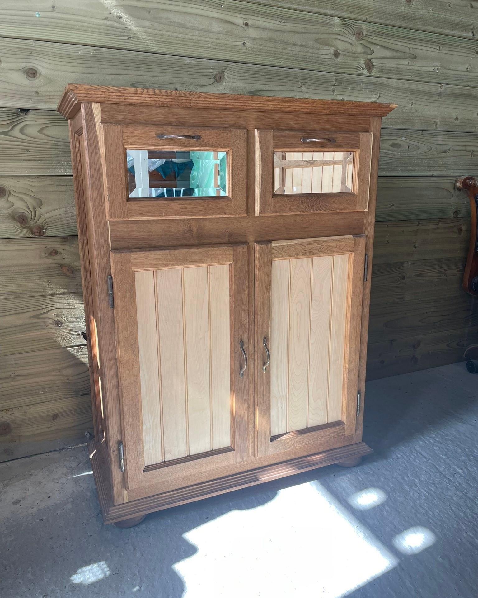 If you're renovating a utility room, or bathroom, these freestanding solid wood cabinets may be of interest to you. Built by a talented carperter, they are made of solid wood such as oak and maple - with no MDF or ply used.
They would suit a cottage style home, as much as they'd give character to a modern home. As well as looking good (and being practical) in a bathroom or utility, they'd be perfect for a hallway too!
I usually 'relove' used and tired pieces, but this furniture has never been used.
Please in touch for more details. They're available to see from my workshop in #wiltshire by arrangement.
#interiordesigners #diyproject #houserenovations #solidwoodcabinets #bathroomfurniture #utilitycabinets #cotswold #furnituredesign #furnitureforsale #cirencester #cotswoldcottages #cotswoldlife #relovedbyjo