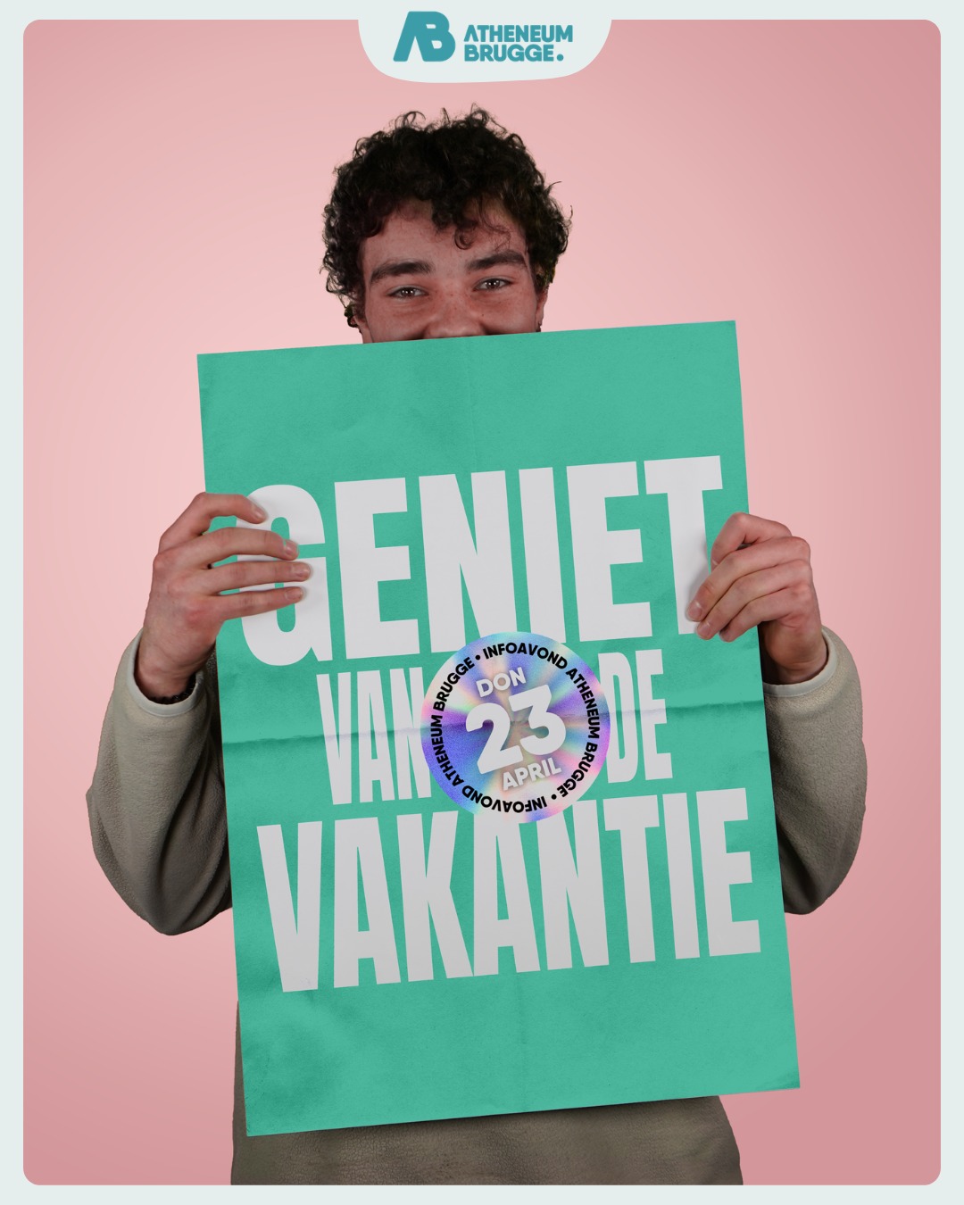 Geniet van de rust en hopelijk ook een beetje van de zon! We verwelkomen je graag na de vakantie tijdens onze infoavond op 𝗱𝗼𝗻𝗱𝗲𝗿𝗱𝗮𝗴 𝟮𝟯 𝗮𝗽𝗿𝗶𝗹 - inschrijven kan via atheneumbrugge.be!
—
#ikbeneenatheneeër #fieroponsgo #samenlerensamenleven