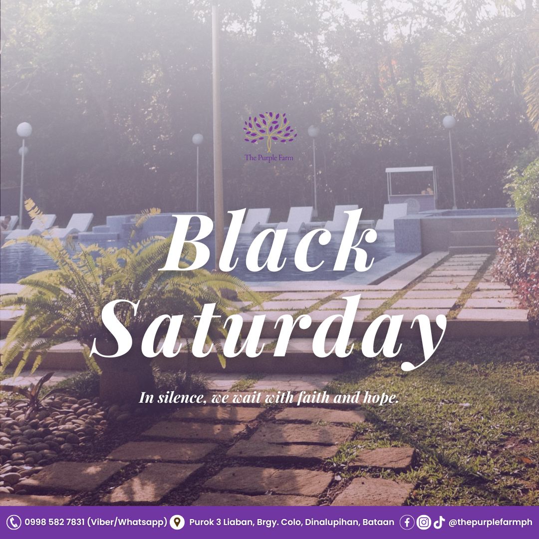 In the silence, we wait.
A gentle reminder that even in stillness, hope is near. 🌿
#BlackSaturday #HolyWeekReflection #ThePurpleFarmPH