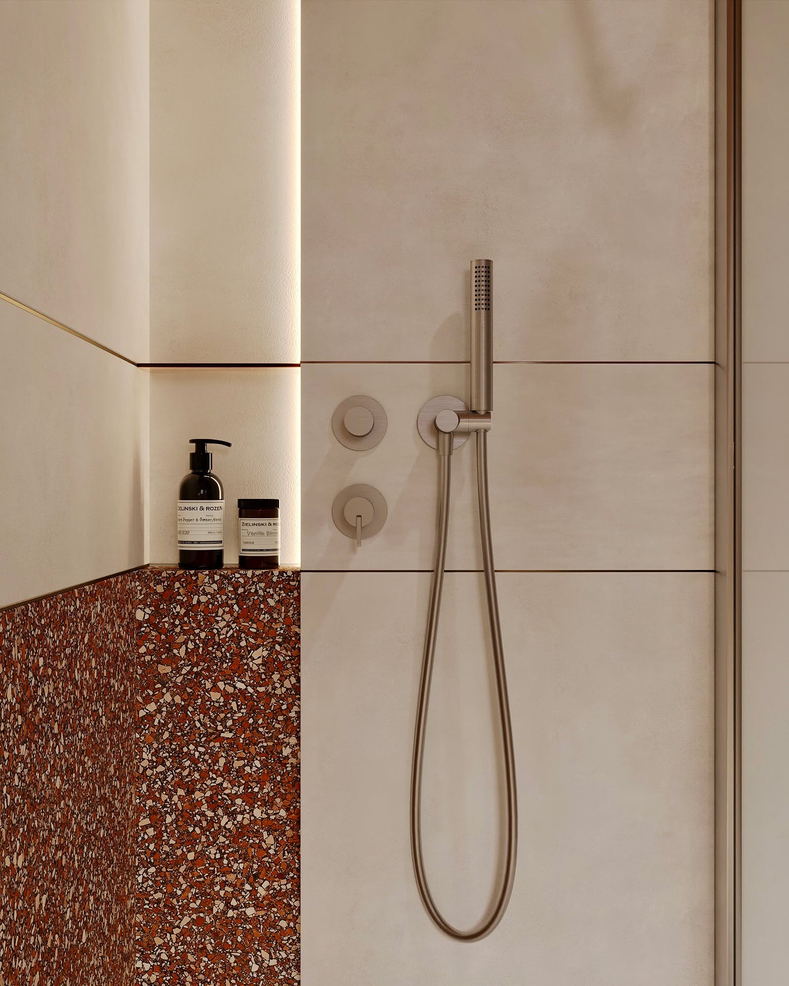 Quiet Cave to wnętrze stworzone dla tych, którzy kochają spokój zamknięty w eleganckiej formie.
Brązy, beże i ciepłe szarości budują tu atmosferę wyciszenia, bezpieczeństwa i kojącego komfortu.
To luksus, który nie krzyczy.
Luksus, który otula.
Kamień w roli wyrazistego detalu nadaje wnętrzu szlachetności, a autorskie rozwiązania Hazel sprawiają, że całość zachwyca subtelnie — bez przesytu, ale z klasą.
Właśnie takie przestrzenie kochamy tworzyć najbardziej: ciepłe, przytulne, dopracowane i ponadczasowe.
Jeśli chcesz mieszkać we wnętrzu, które każdego dnia daje Ci poczucie relaksu i piękna — napisz na priv.
Może to właśnie Twoja przestrzeń stanie się kolejnym projektem Hazel 🤎